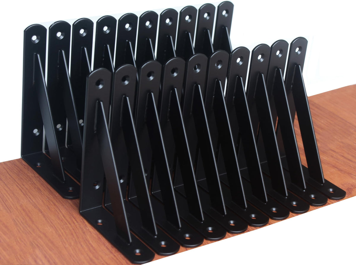 Heavy-Duty Shelf Support Angle Brackets with Screws