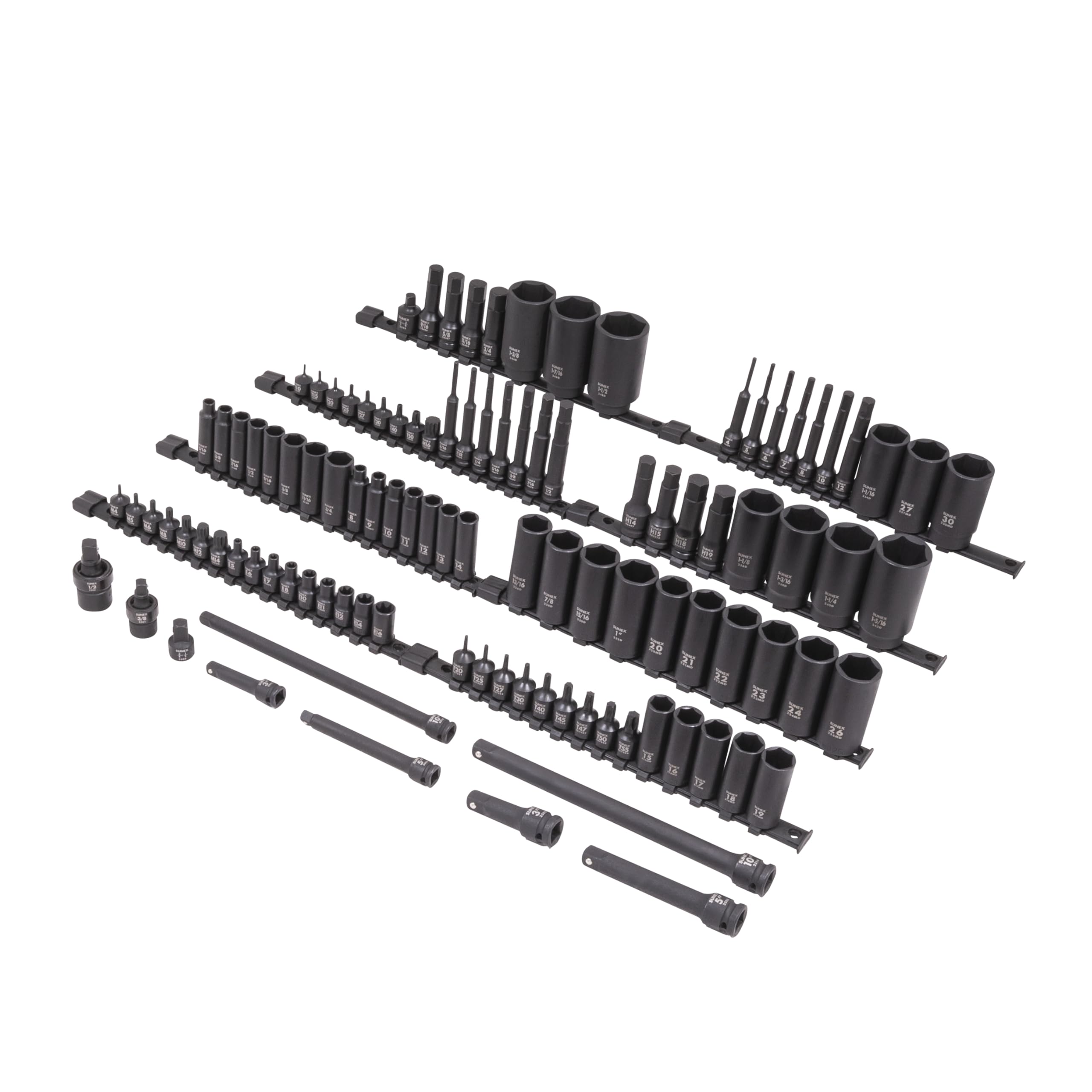 Sunex 2568 1/2-Inch Drive Master Impact Socket Set