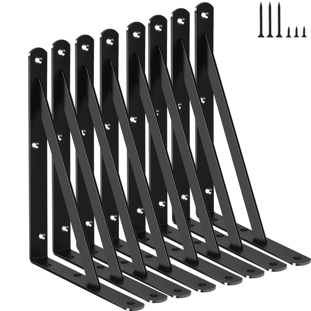 Heavy-Duty Shelf Support Angle Brackets with Screws
