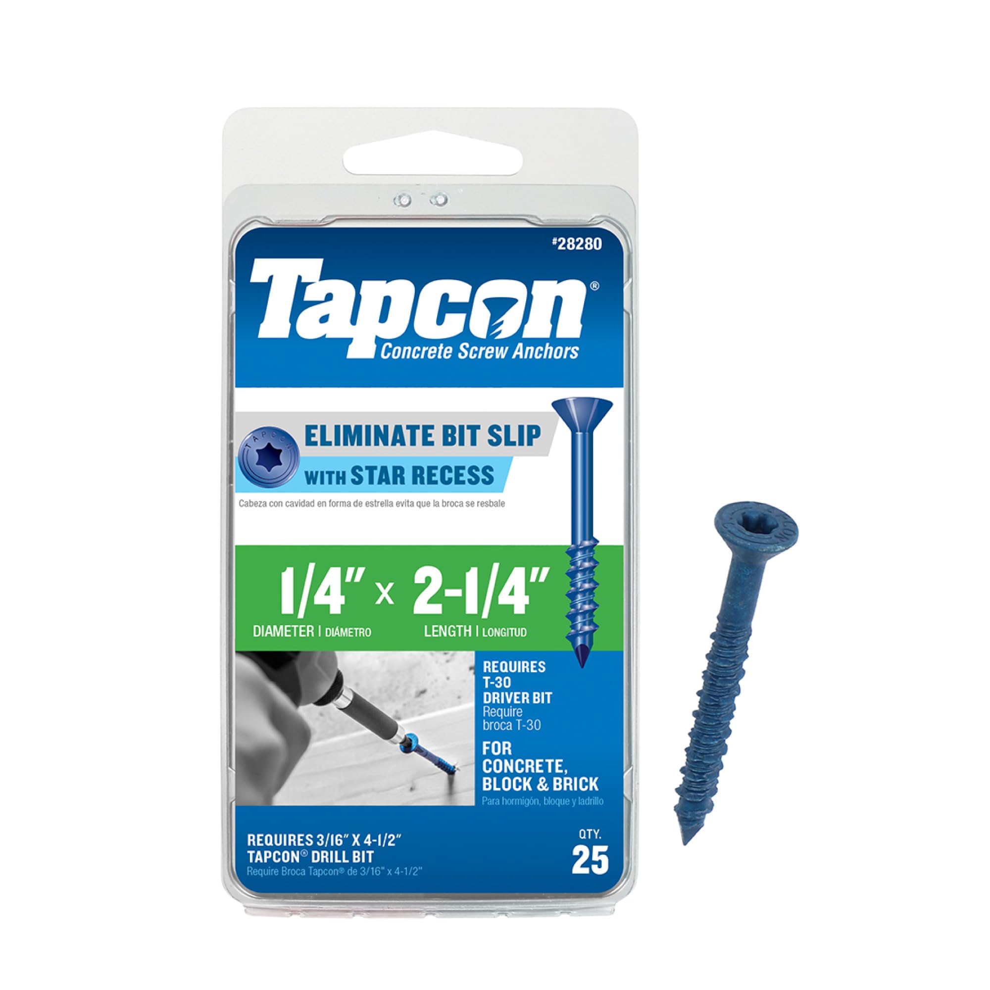 Tapcon Parent Blue Star Head Concrete Anchors