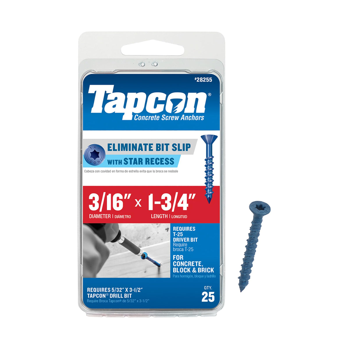 Tapcon Parent Blue Star Head Concrete Anchors