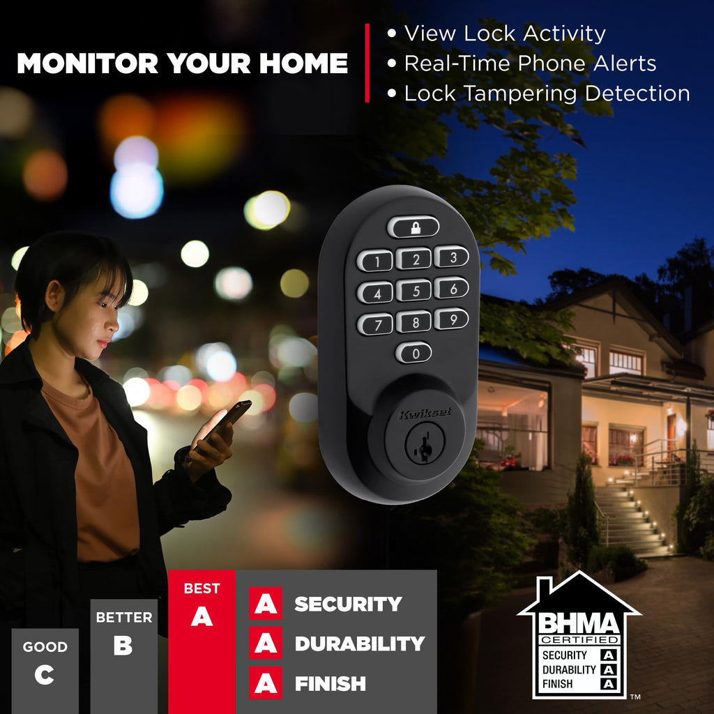Kwikset Halo Wi-Fi Touchscreen Smart Deadbolt with SmartKey