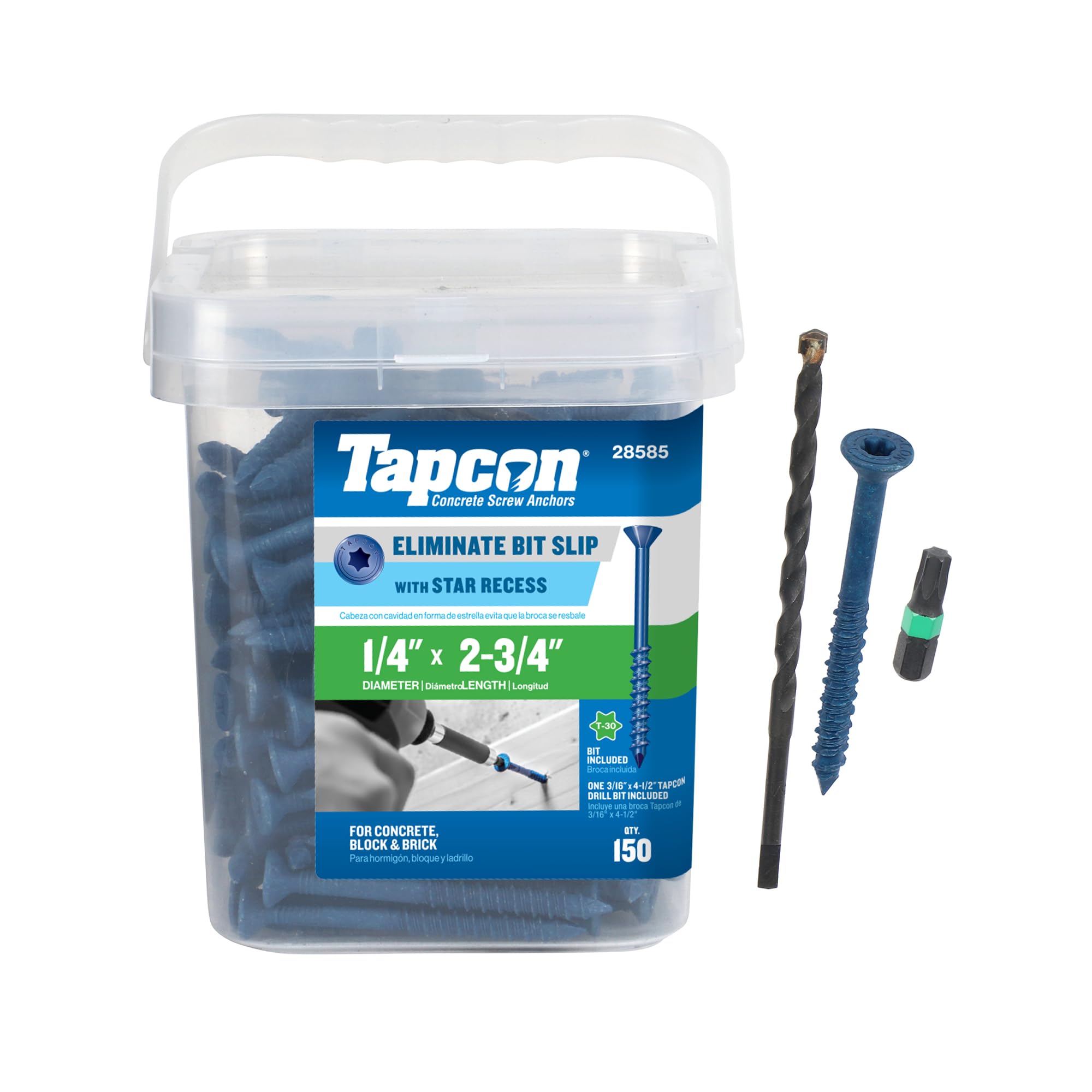 Tapcon Parent Blue Star Head Concrete Anchors