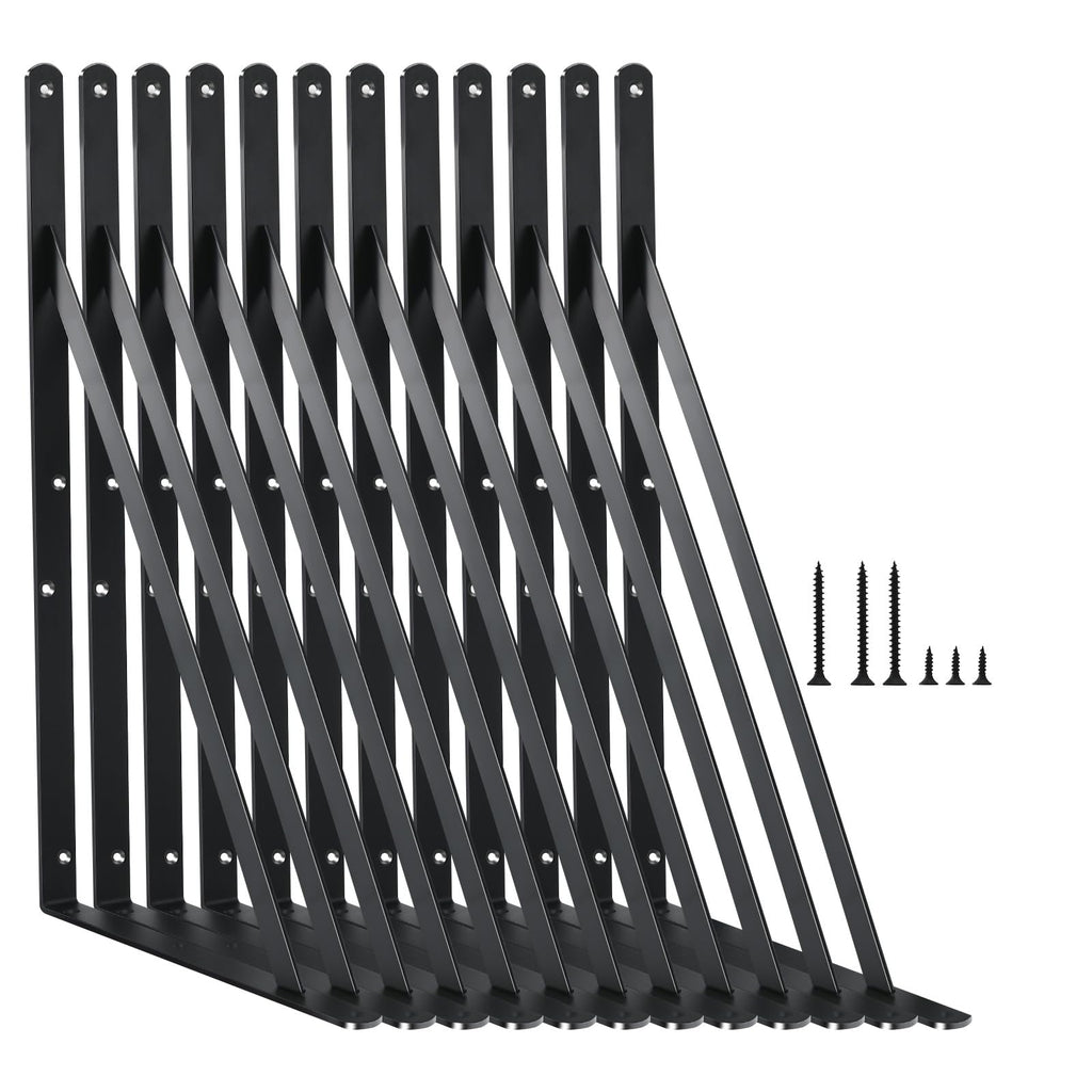 Heavy-Duty Shelf Support Angle Brackets with Screws