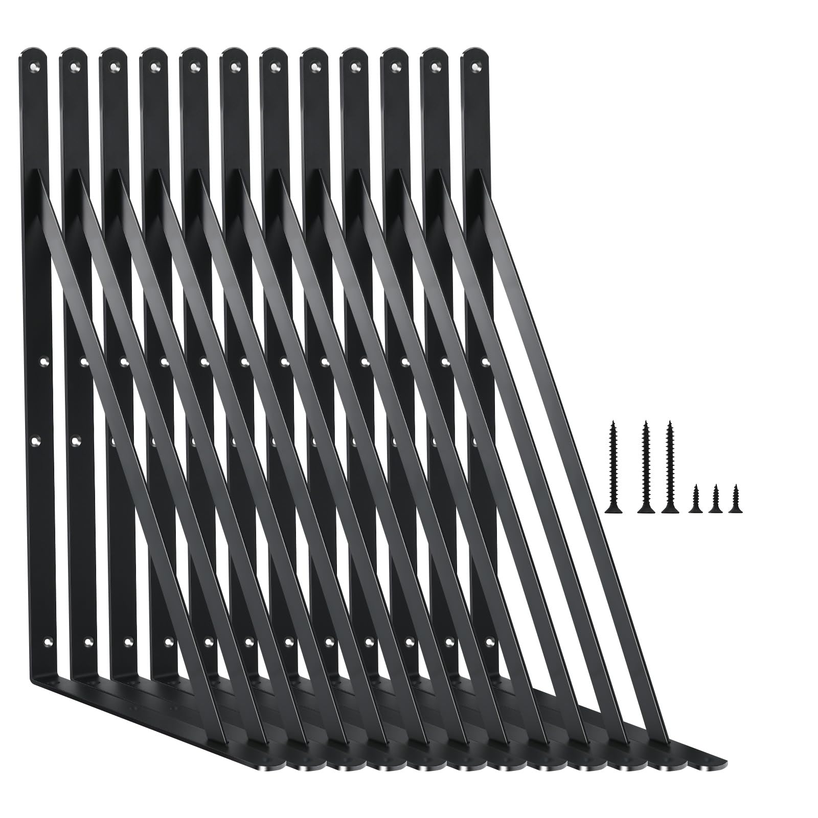 Heavy-Duty Shelf Support Angle Brackets with Screws