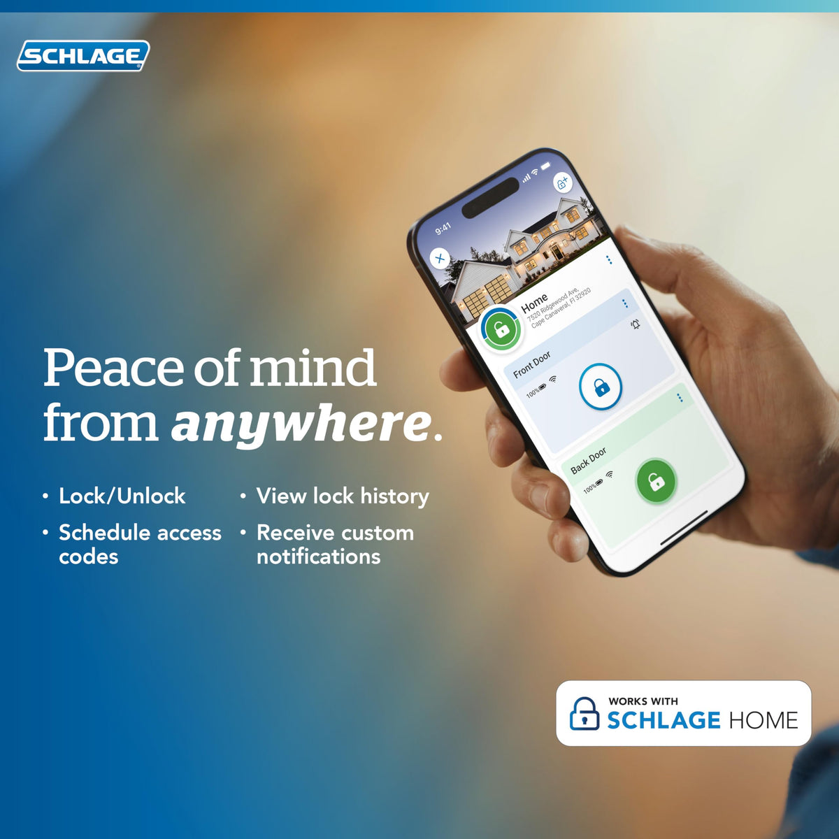 Schlage Wi-Fi Smart Deadbolt Lock with Apple Home Key
