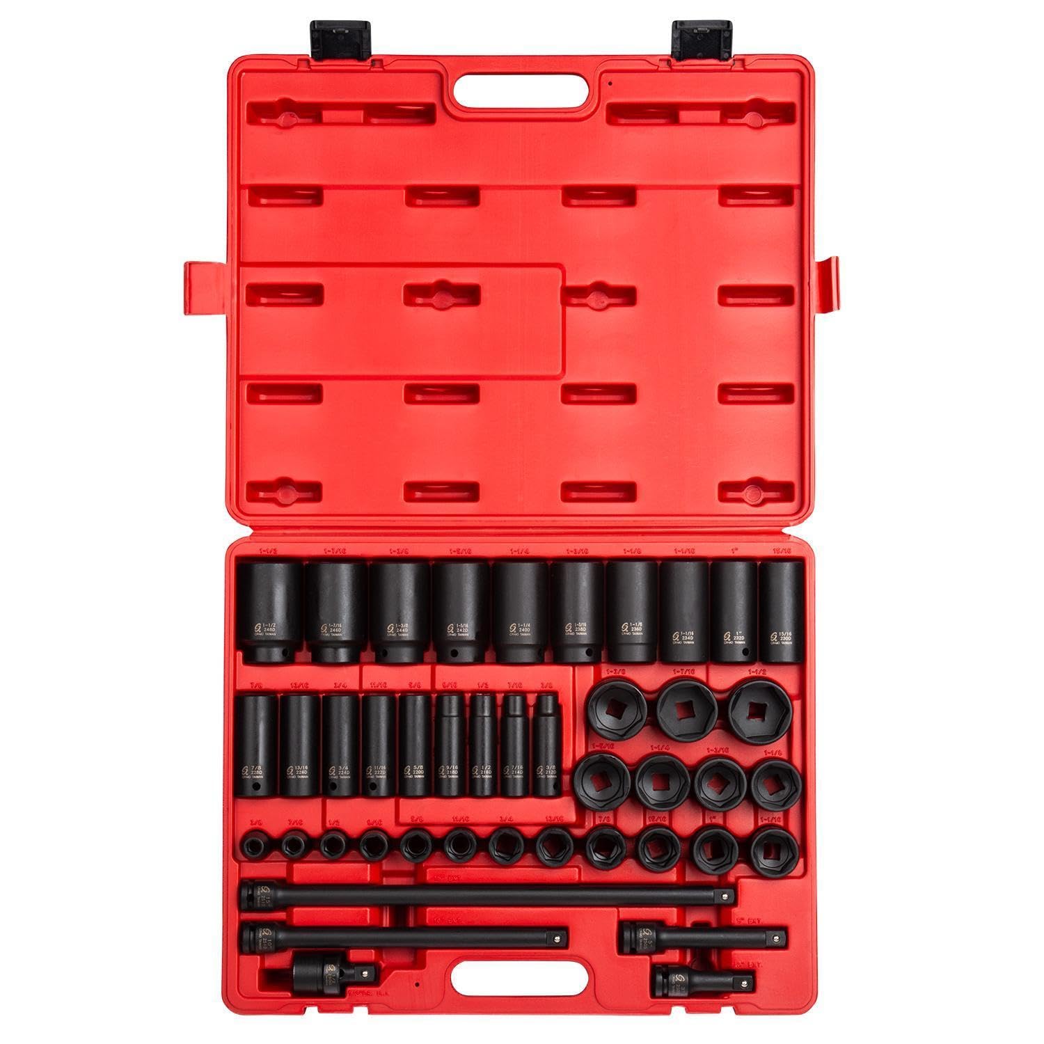 Sunex 2568 1/2-Inch Drive Master Impact Socket Set