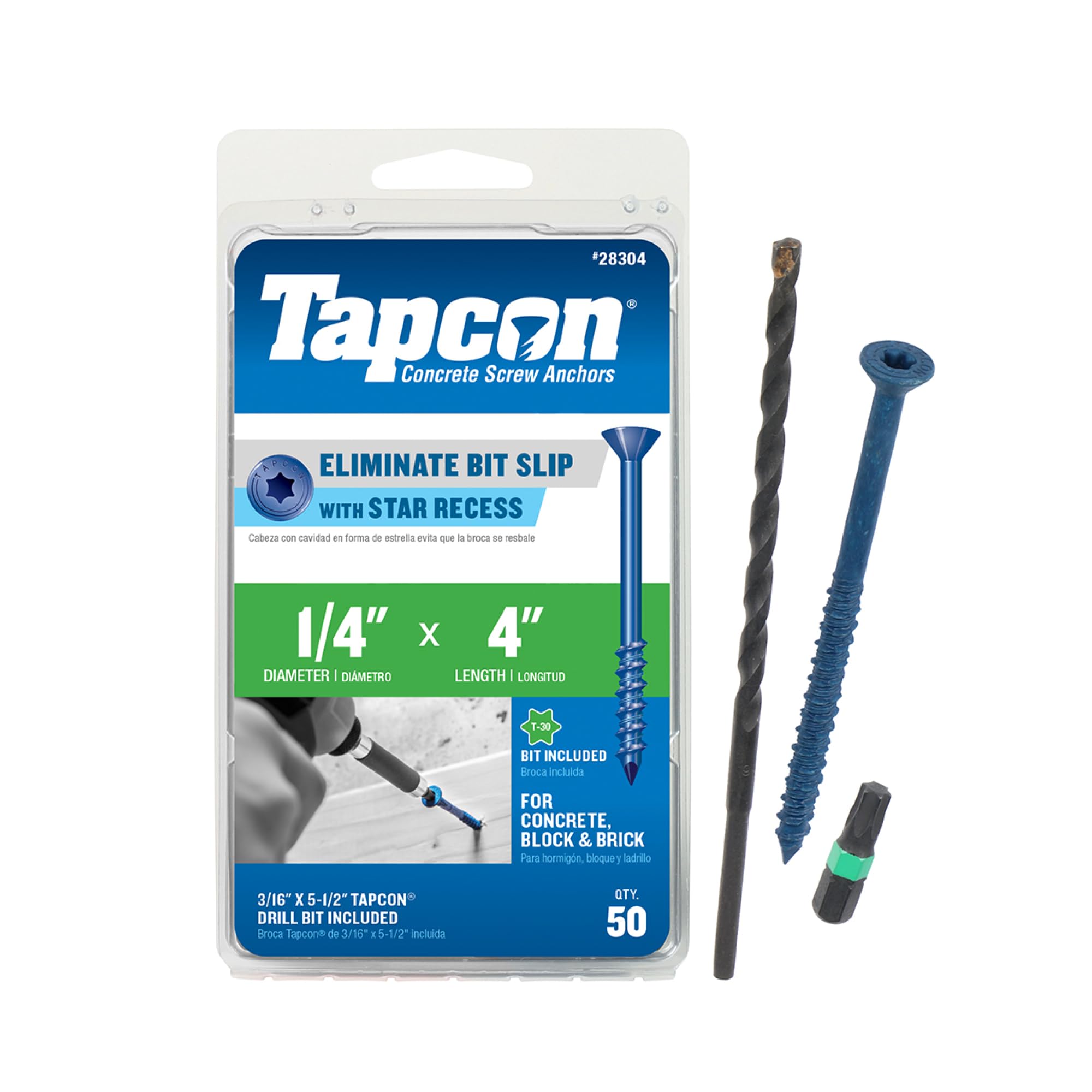 Tapcon Parent Blue Star Head Concrete Anchors