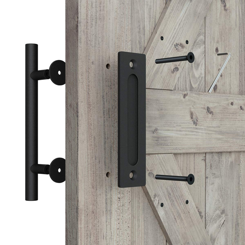 SMARTSTANDARD 12-Inch Heavy-Duty Barn Door Handle Set