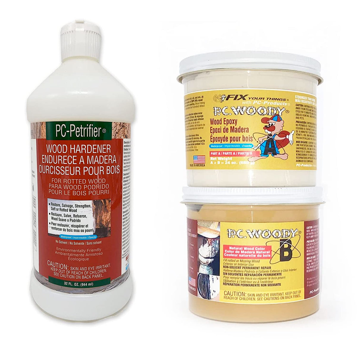PC-Woody 23334 Two-Part Wood Repair Epoxy Paste 1.5 oz