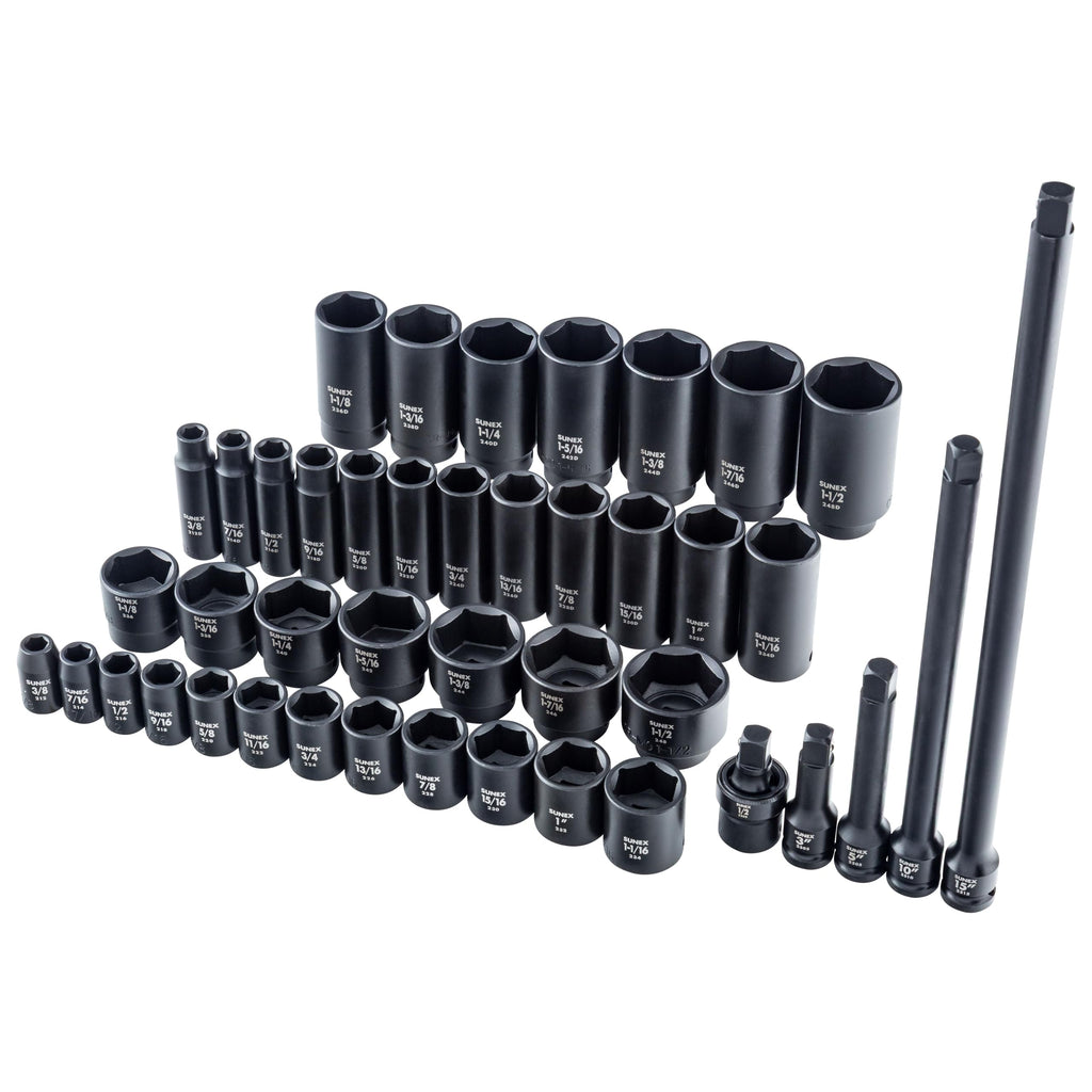 Sunex 2568 1/2-Inch Drive Master Impact Socket Set