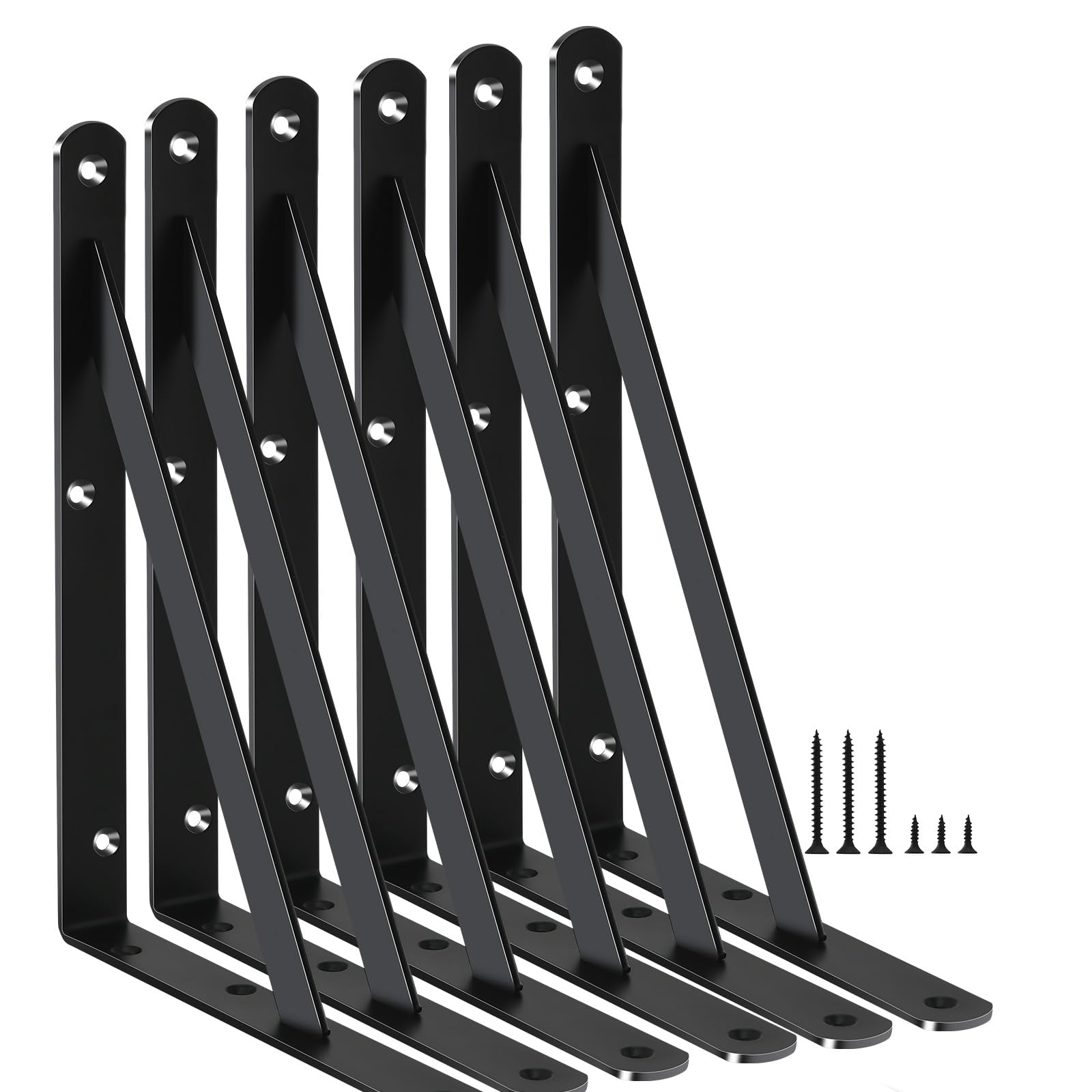 Heavy-Duty Shelf Support Angle Brackets with Screws