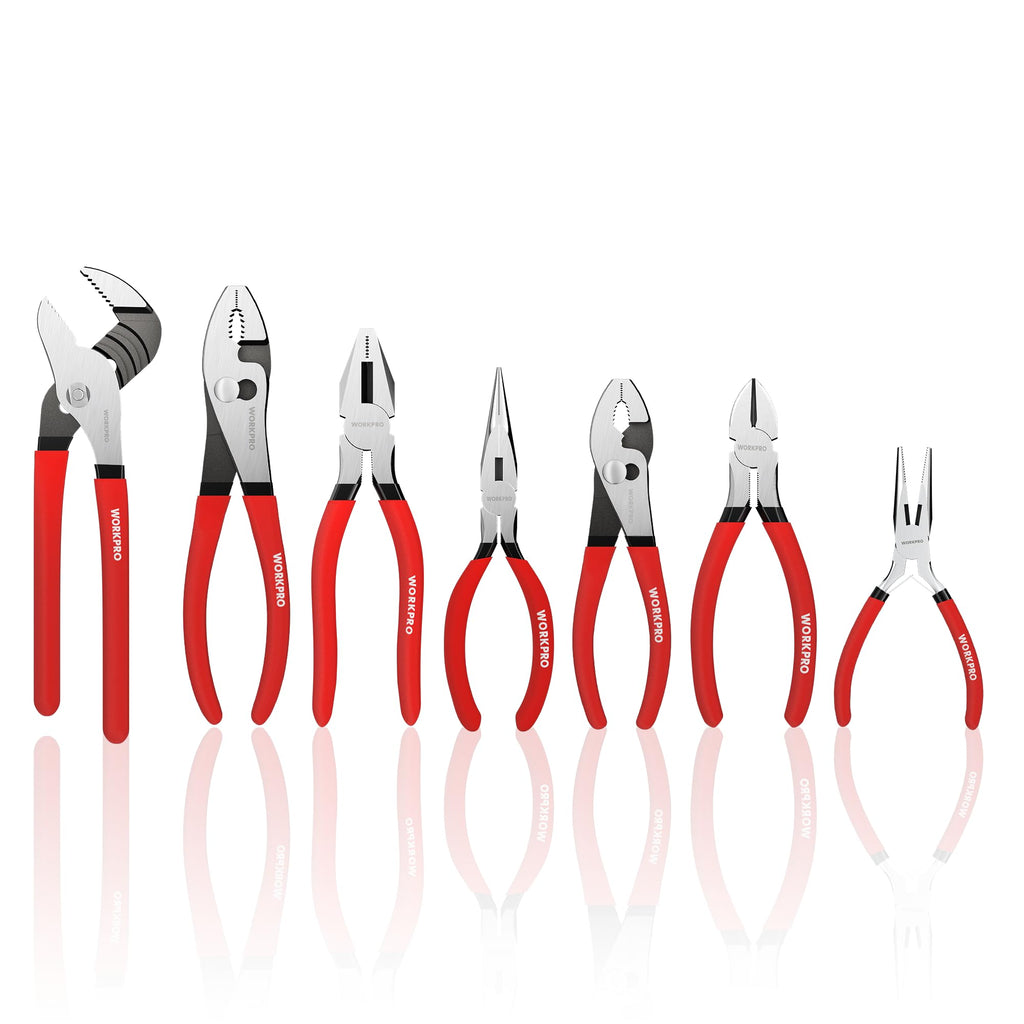 WORKPRO 7-Piece Professional Pliers Set for DIY & Home Repair