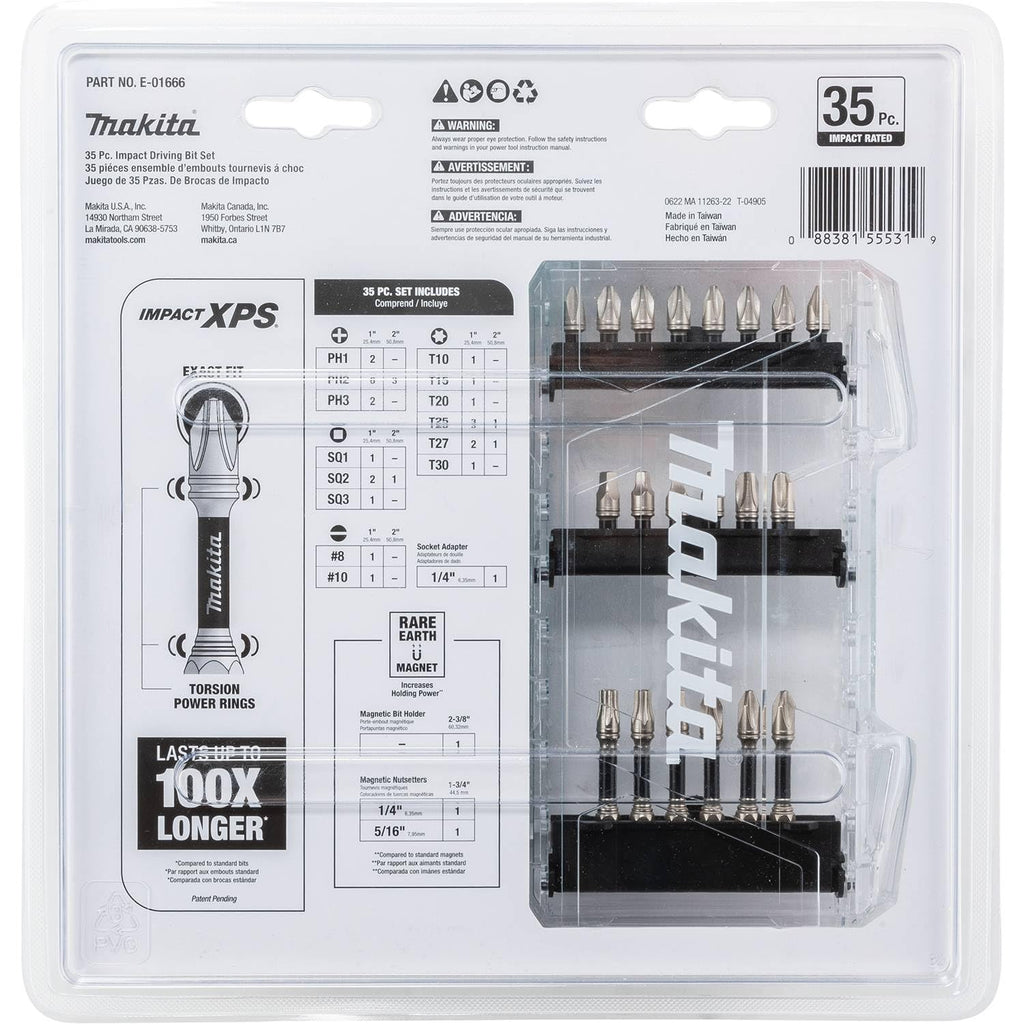 Makita Impact XPS 60-Piece Professional Impact Bit Set