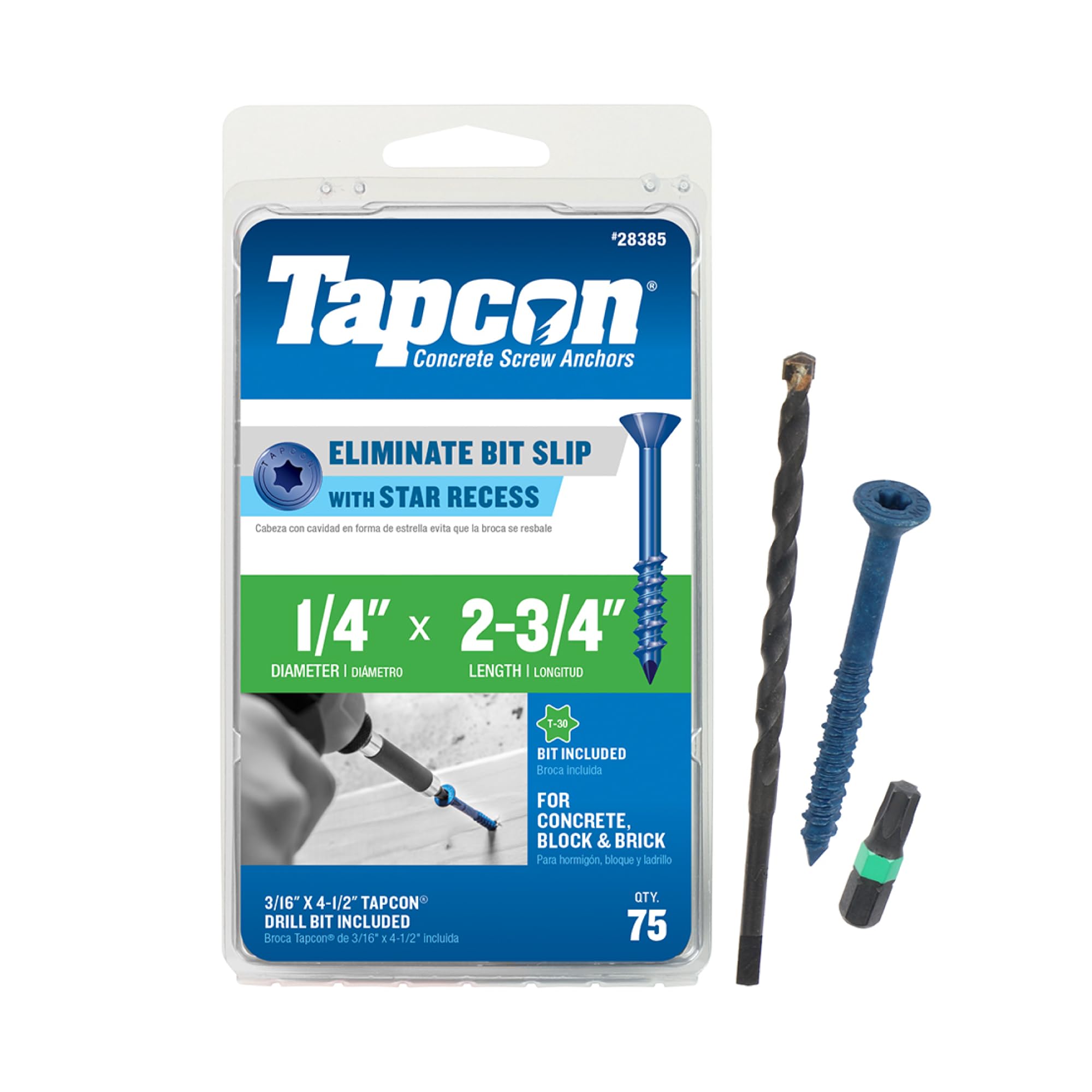 Tapcon Parent Blue Star Head Concrete Anchors