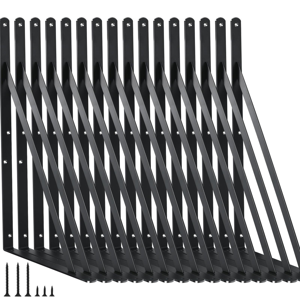 Heavy-Duty Shelf Support Angle Brackets with Screws