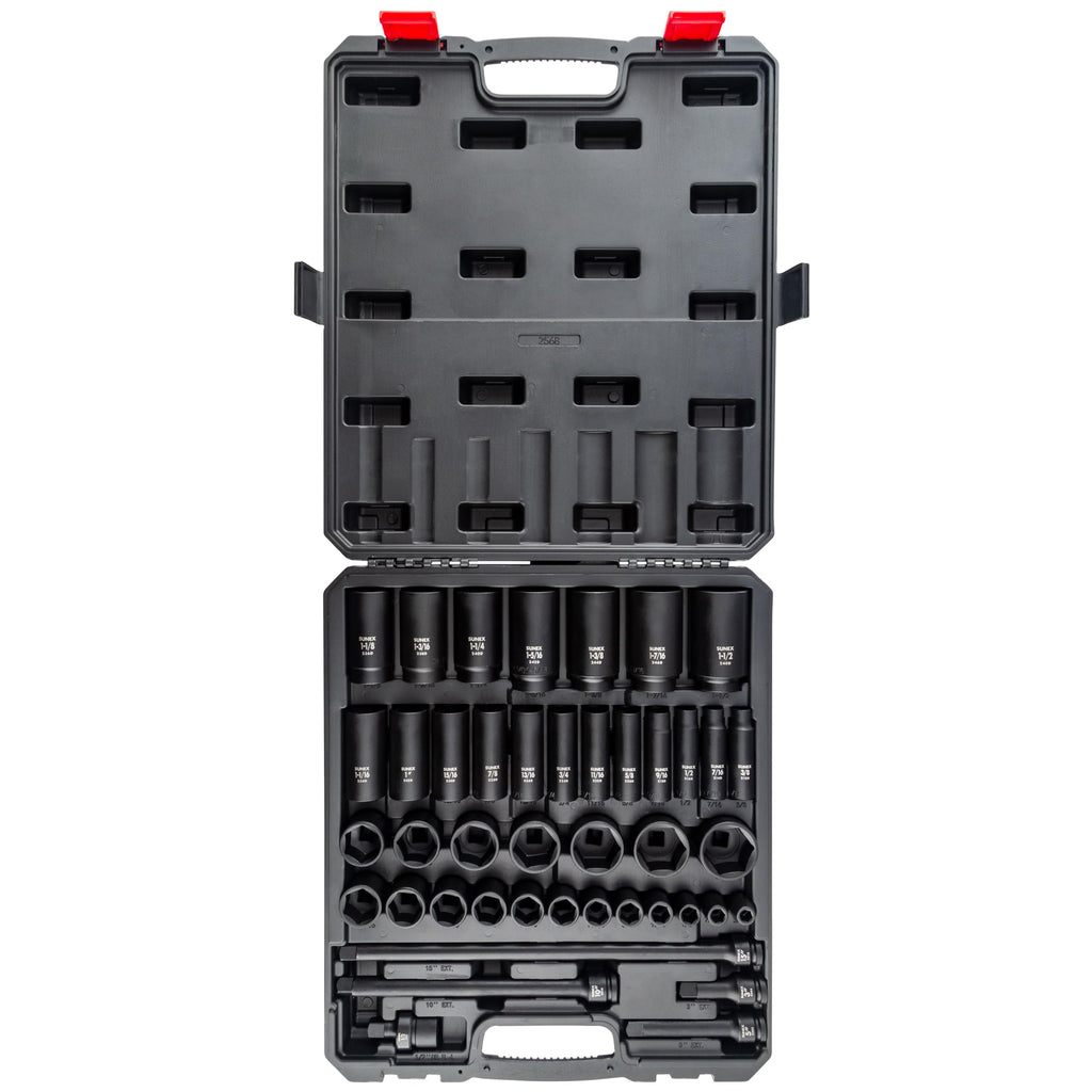 Sunex 2568 1/2-Inch Drive Master Impact Socket Set