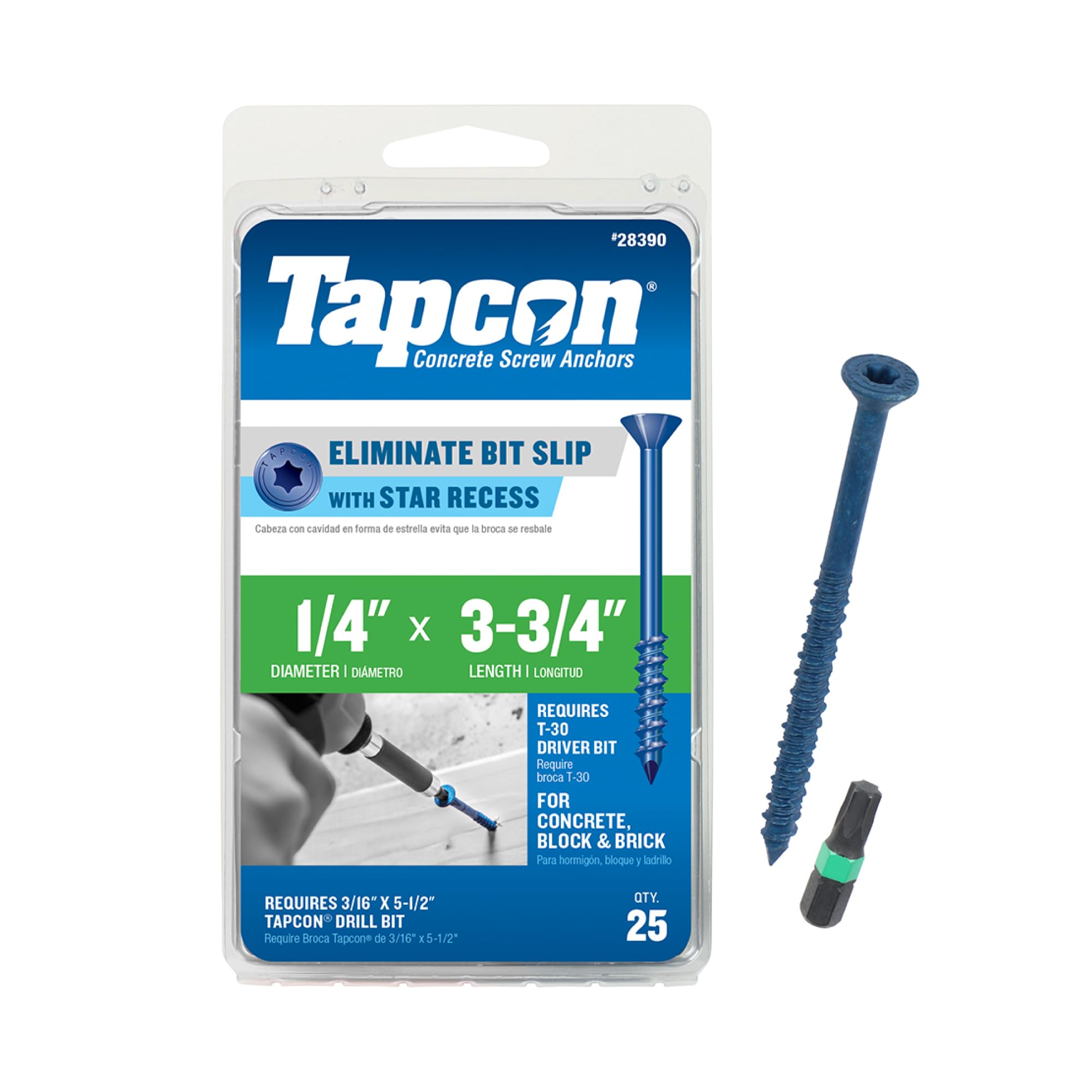 Tapcon Parent Blue Star Head Concrete Anchors