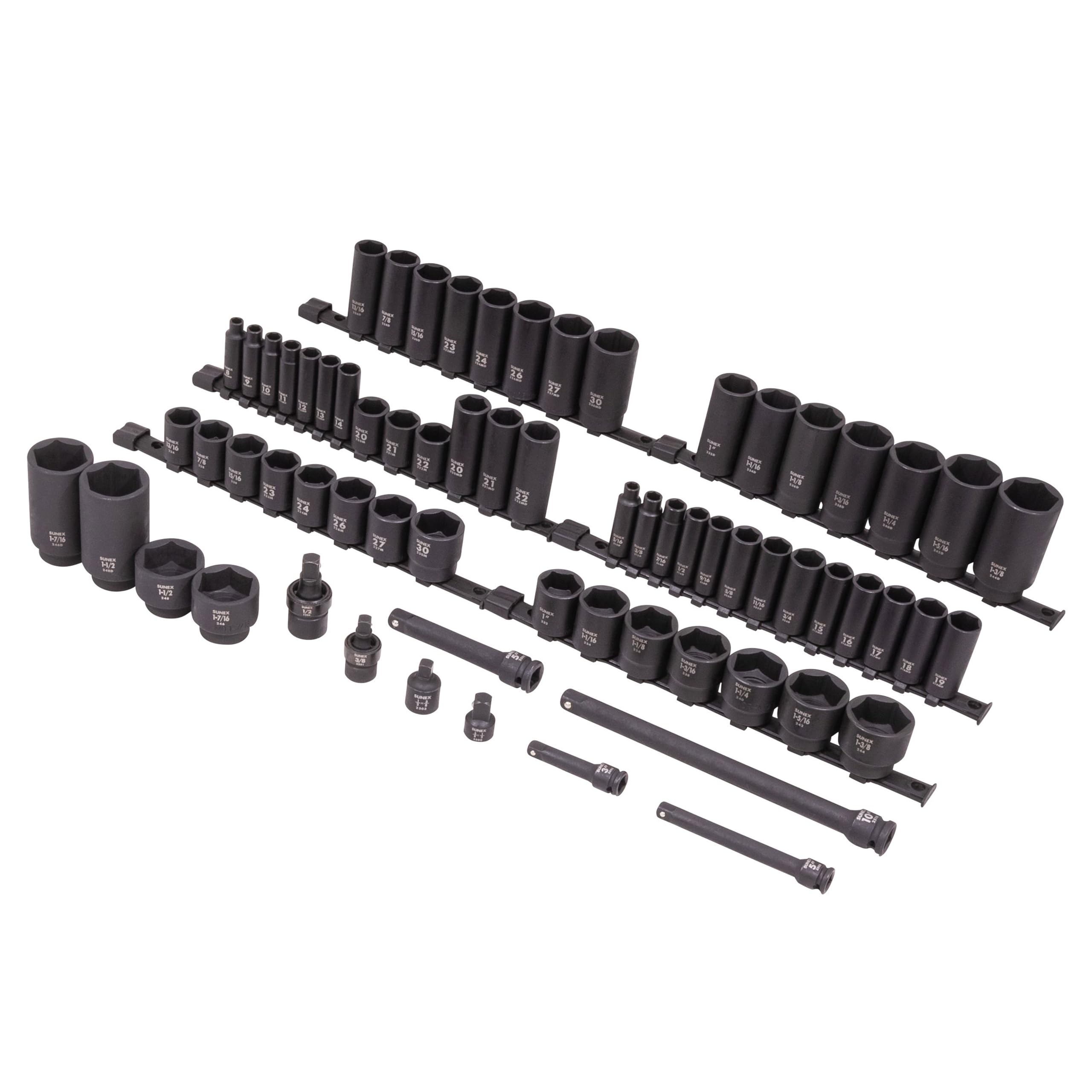 Sunex 2568 1/2-Inch Drive Master Impact Socket Set