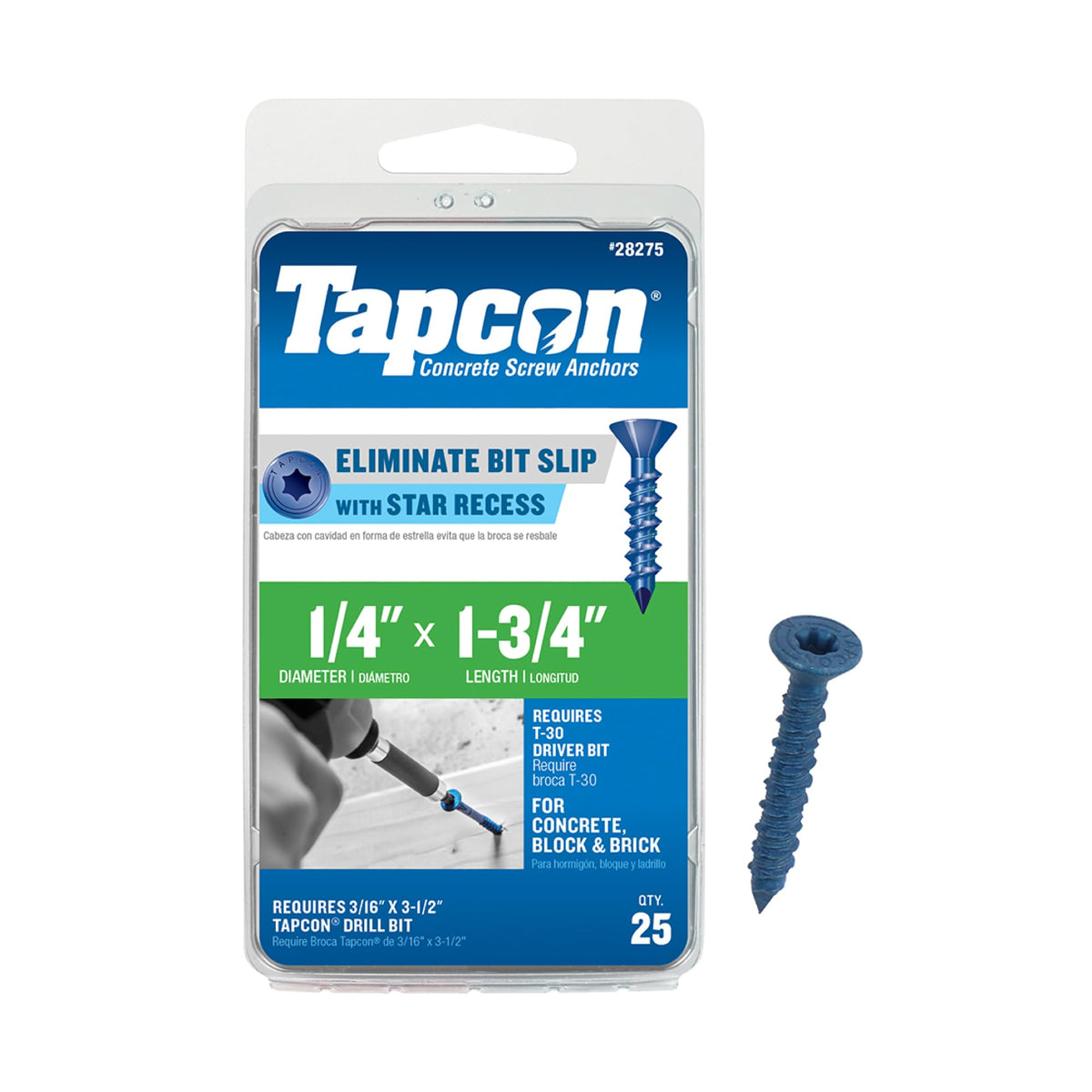 Tapcon Parent Blue Star Head Concrete Anchors