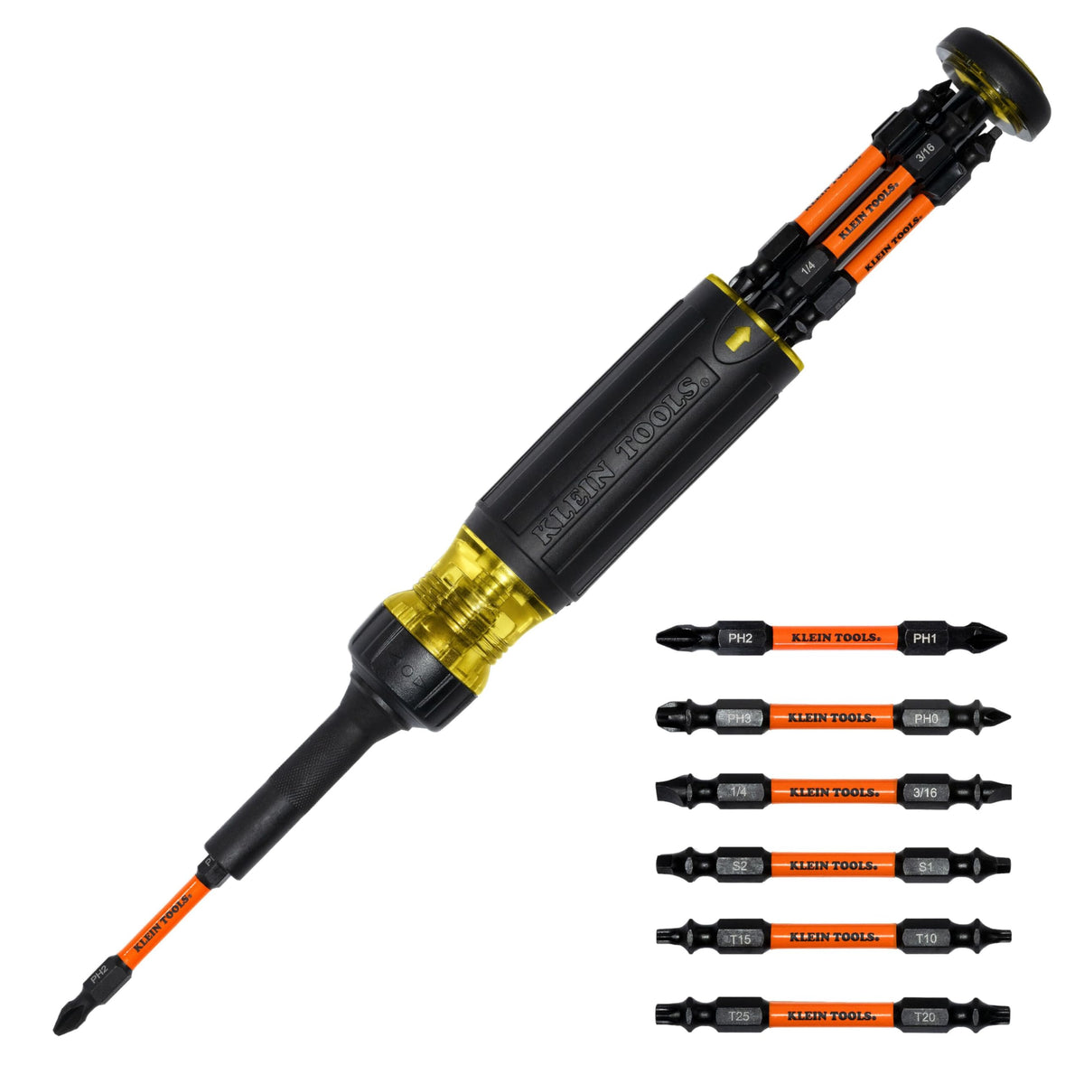 Klein Tools S2 Steel Magnetic Impact Driver Bit Set