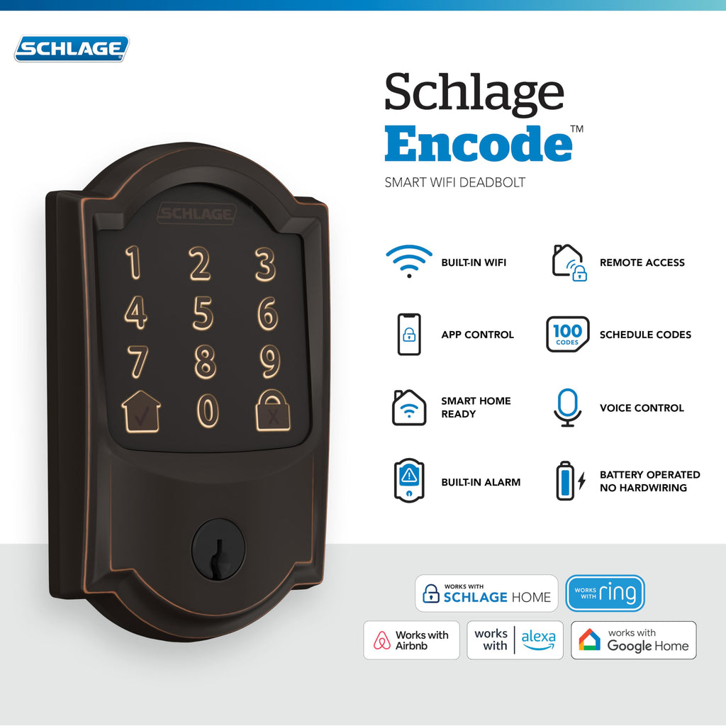 Schlage Encode Smart Wi-Fi Touchscreen Deadbolt Lock