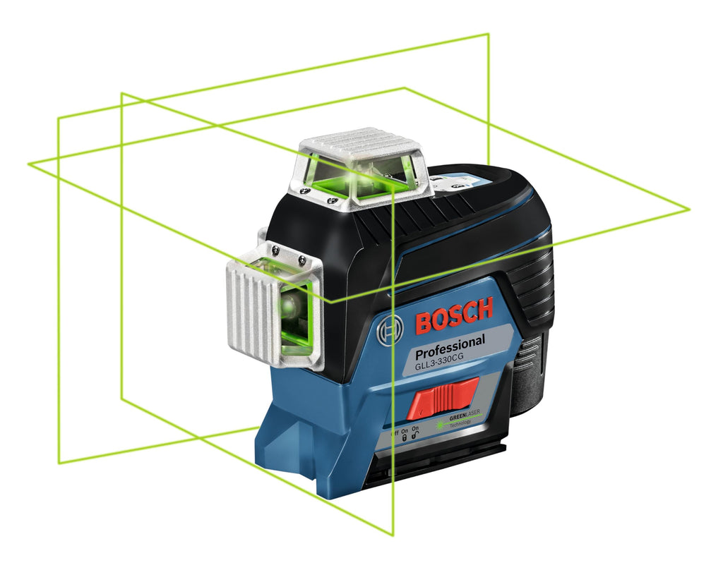 BOSCH PRO GLL3-330CG 12V 360° Green-Beam 3-Plane Laser