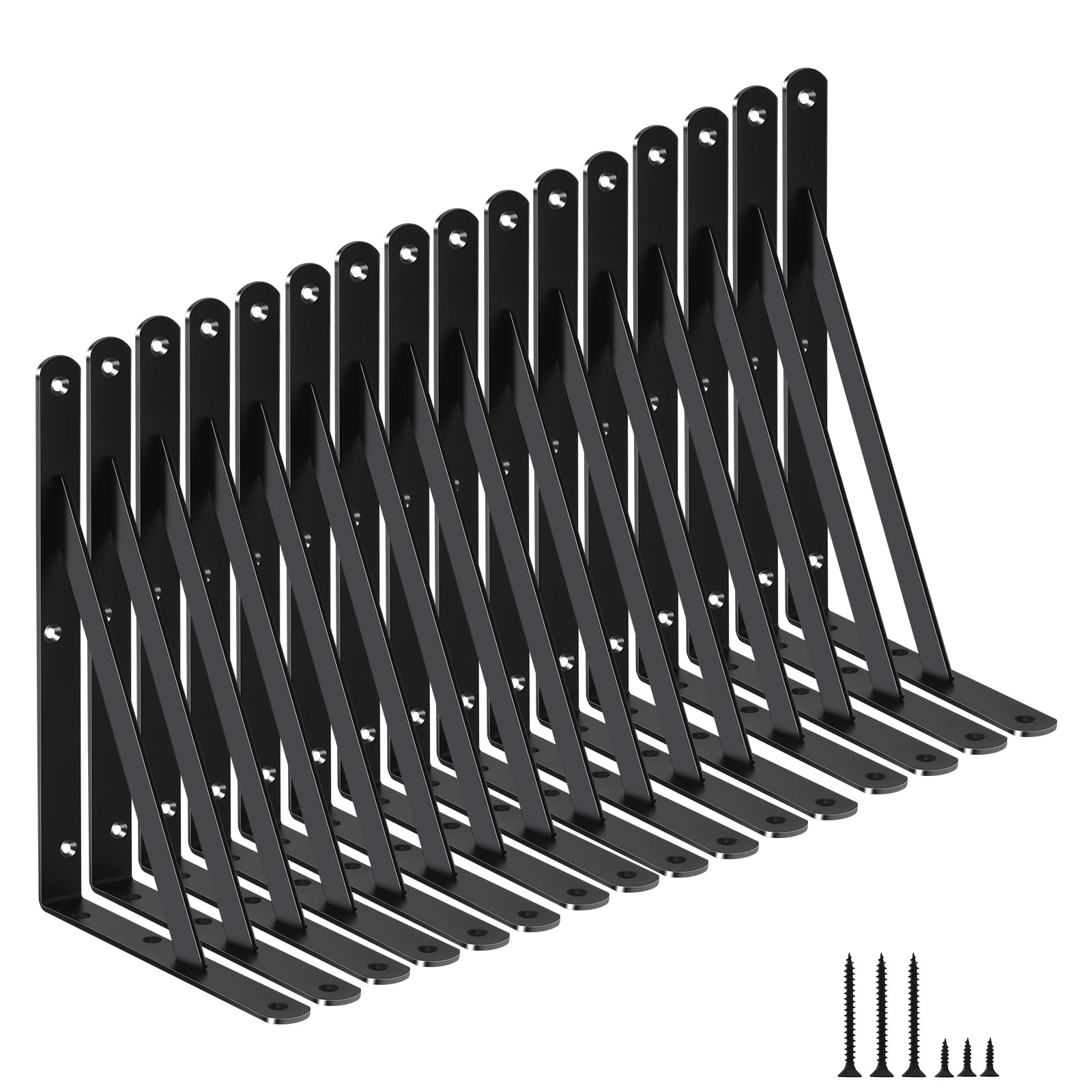 Heavy-Duty Shelf Support Angle Brackets with Screws