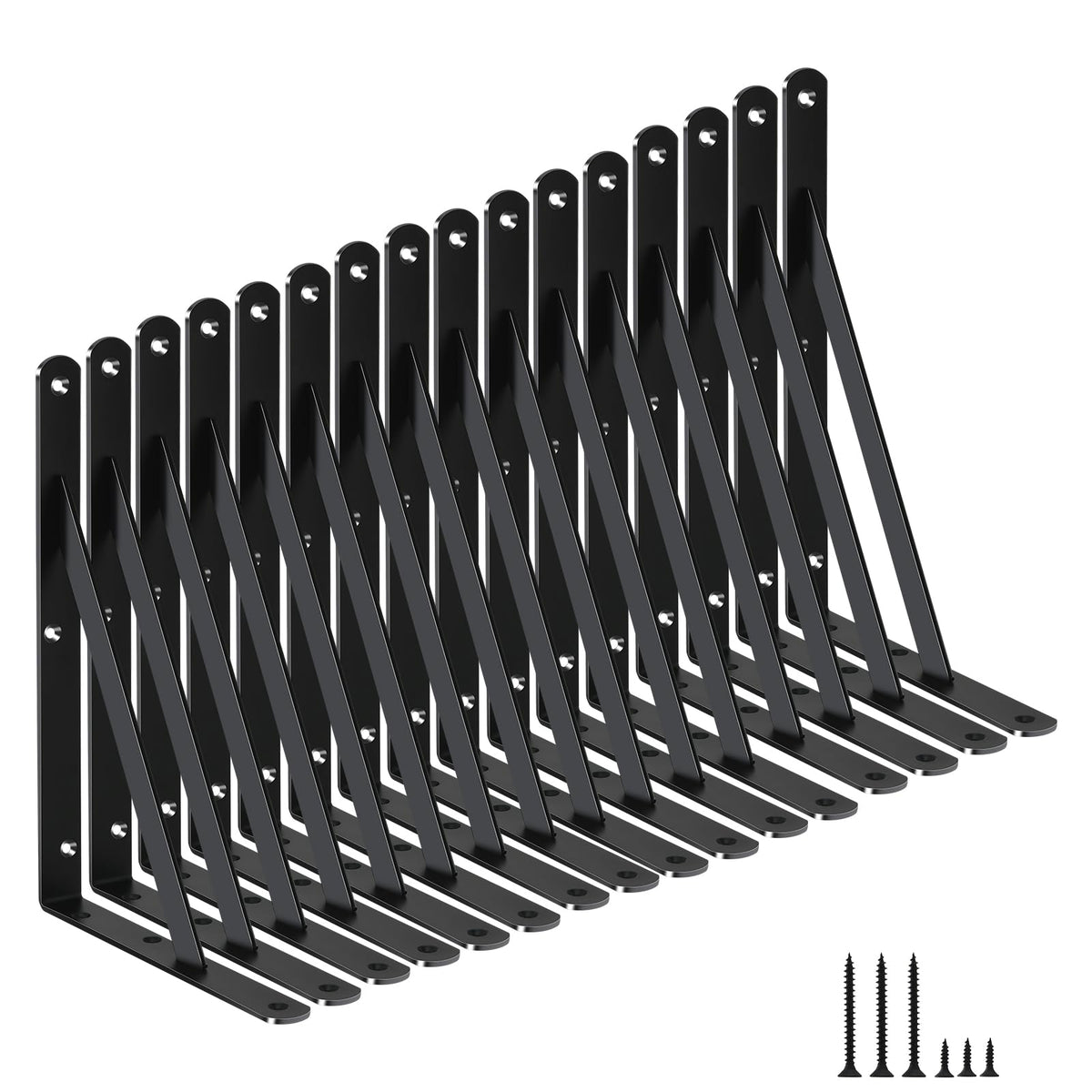 Heavy-Duty Shelf Support Angle Brackets with Screws
