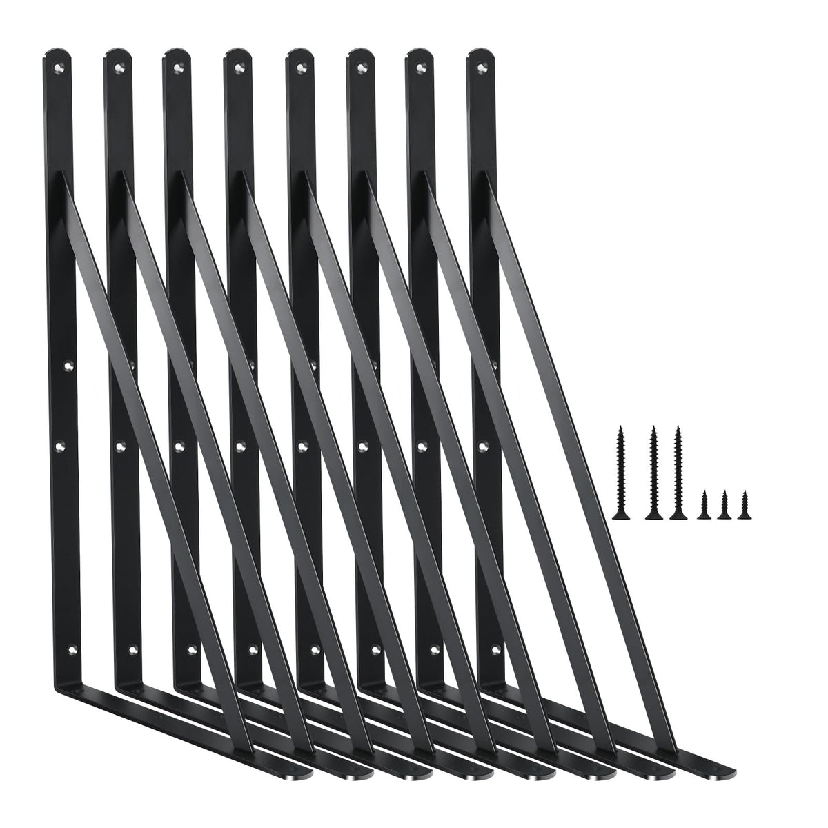 Heavy-Duty Shelf Support Angle Brackets with Screws