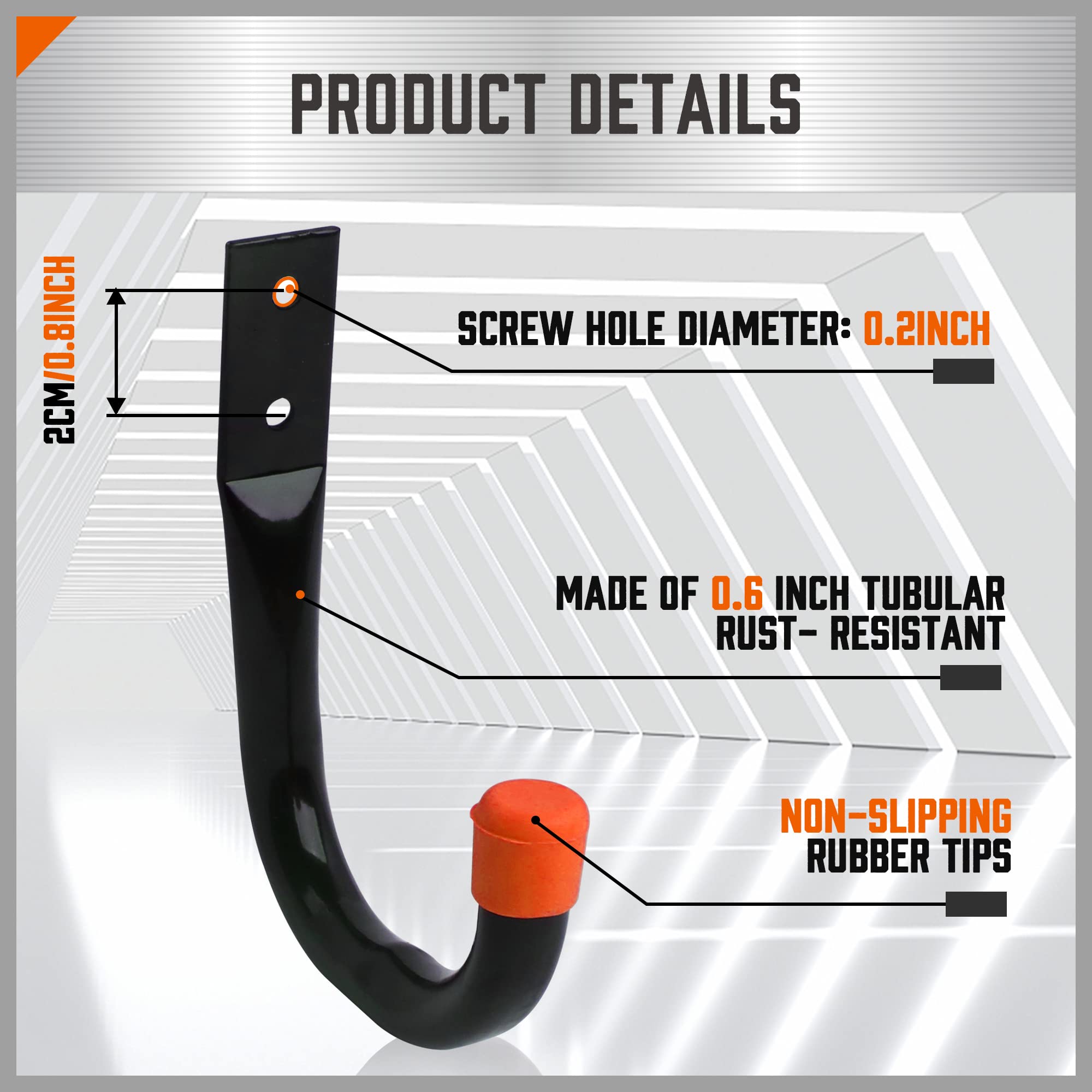 HORUSDY Heavy-Duty Garage Storage Hooks for Wall Mounting