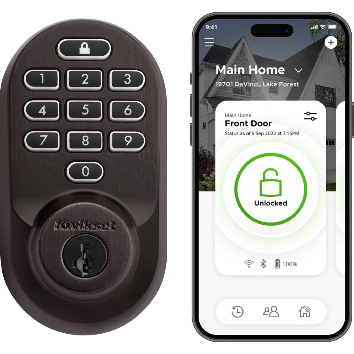 Kwikset Halo Wi-Fi Enabled Smart Lock Deadbolt with Touchscreen and SmartKey Backup