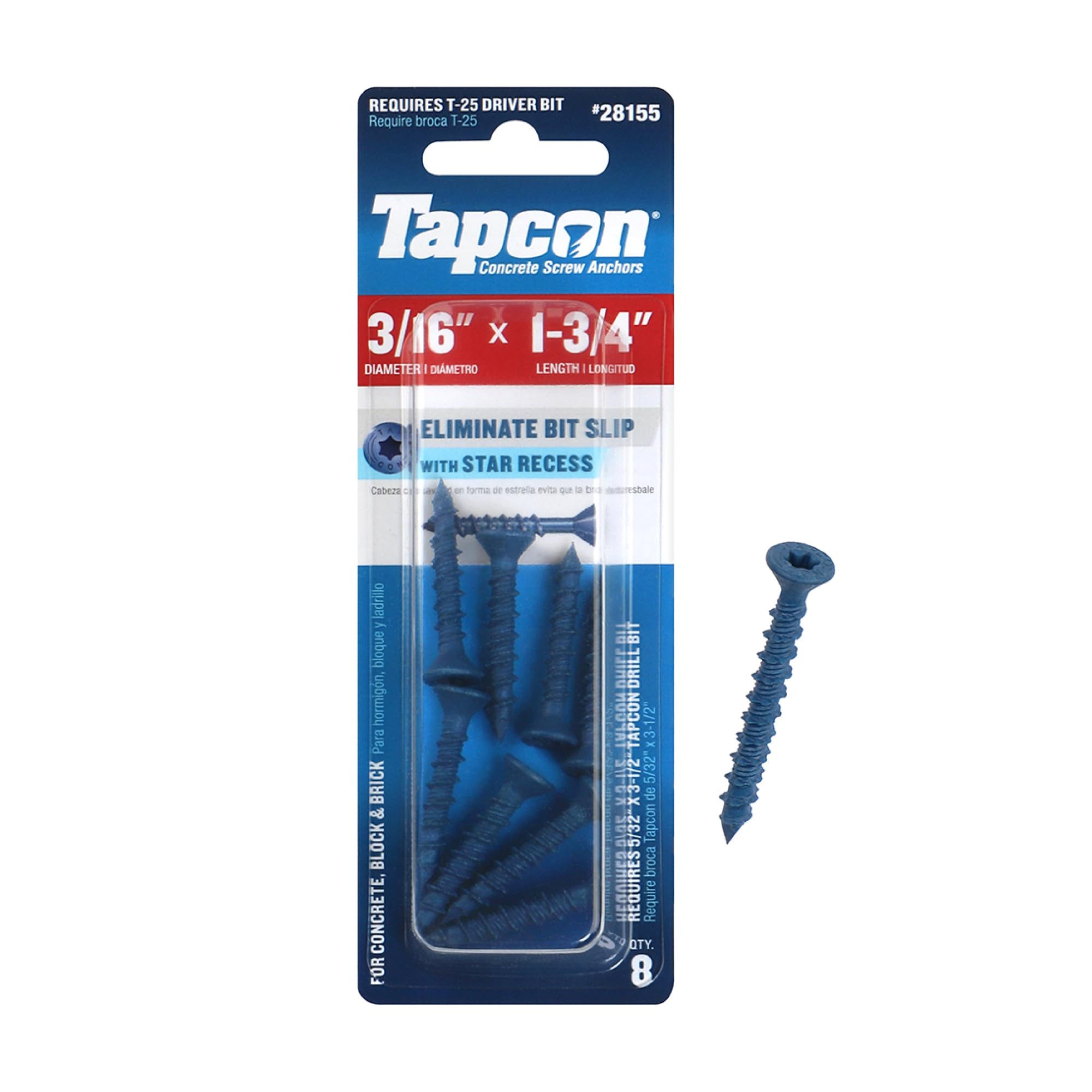 Tapcon Parent Blue Star Head Concrete Anchors