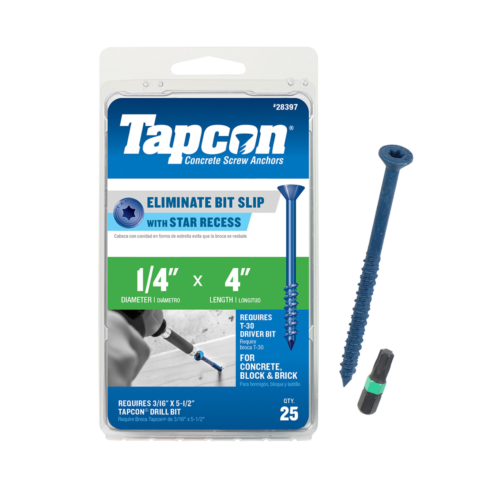 Tapcon Parent Blue Star Head Concrete Anchors