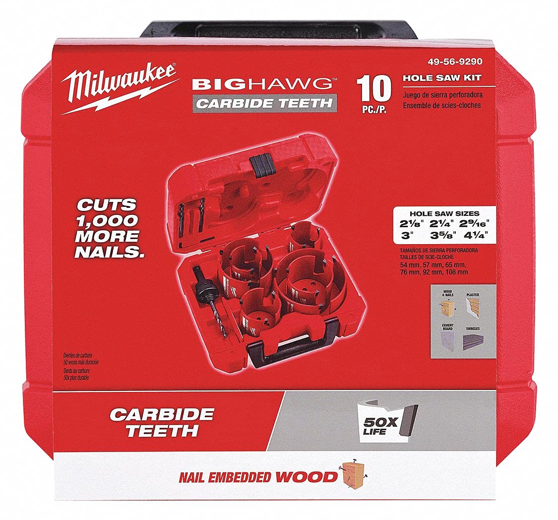 Milwaukee BIG HAWG 10-Piece Carbide Hole Saw Kit