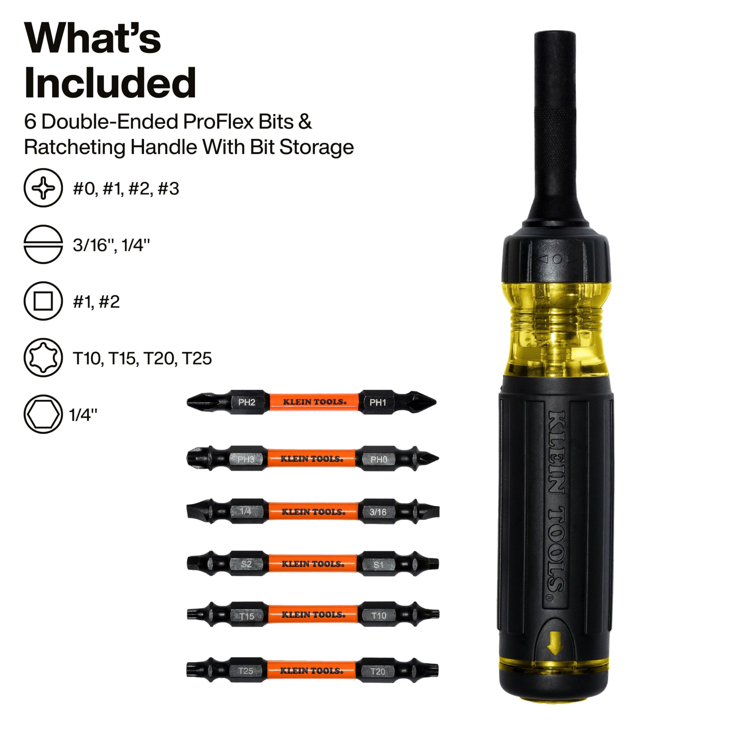 Klein Tools S2 Steel Magnetic Impact Driver Bit Set