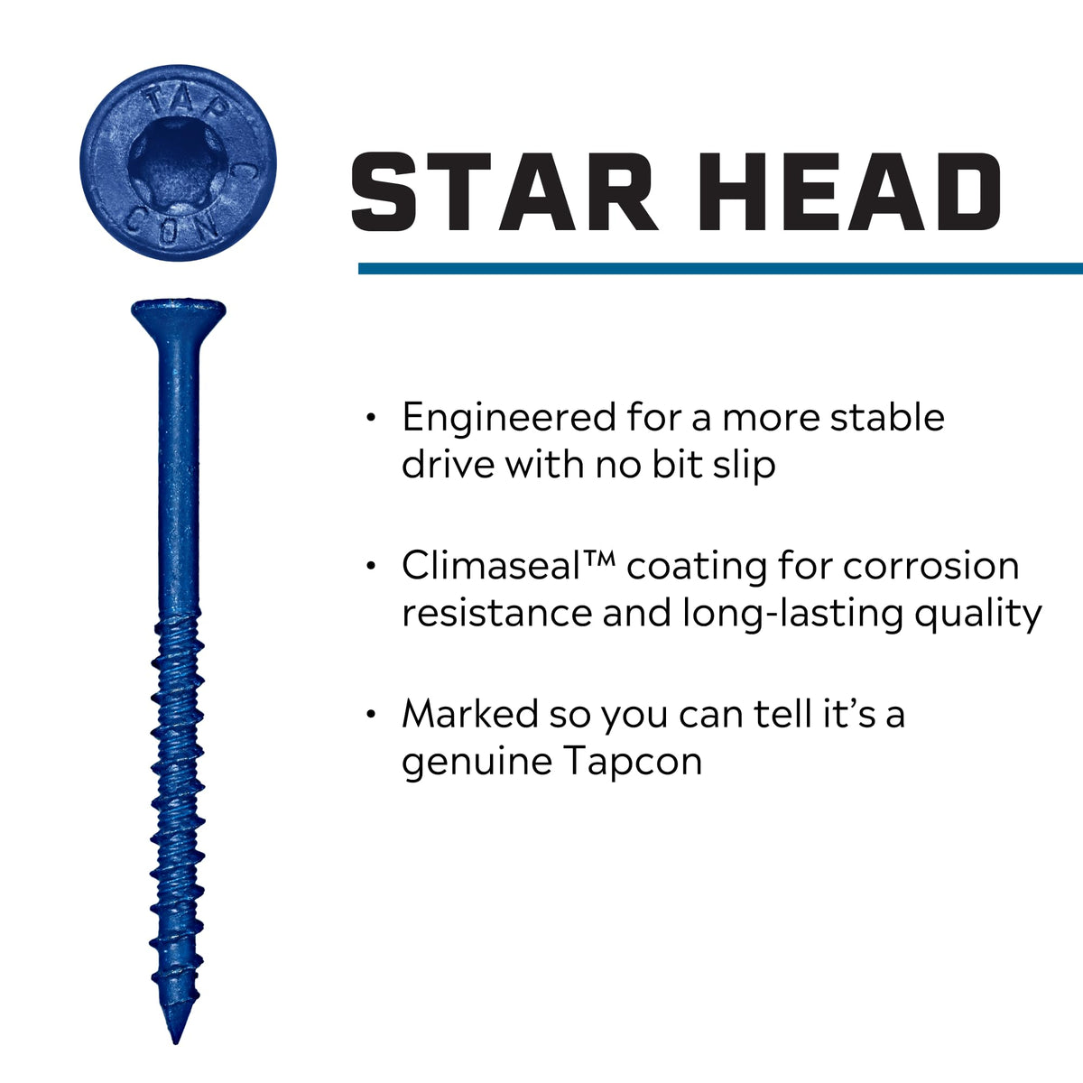 Tapcon Parent Blue Star Head Concrete Anchors