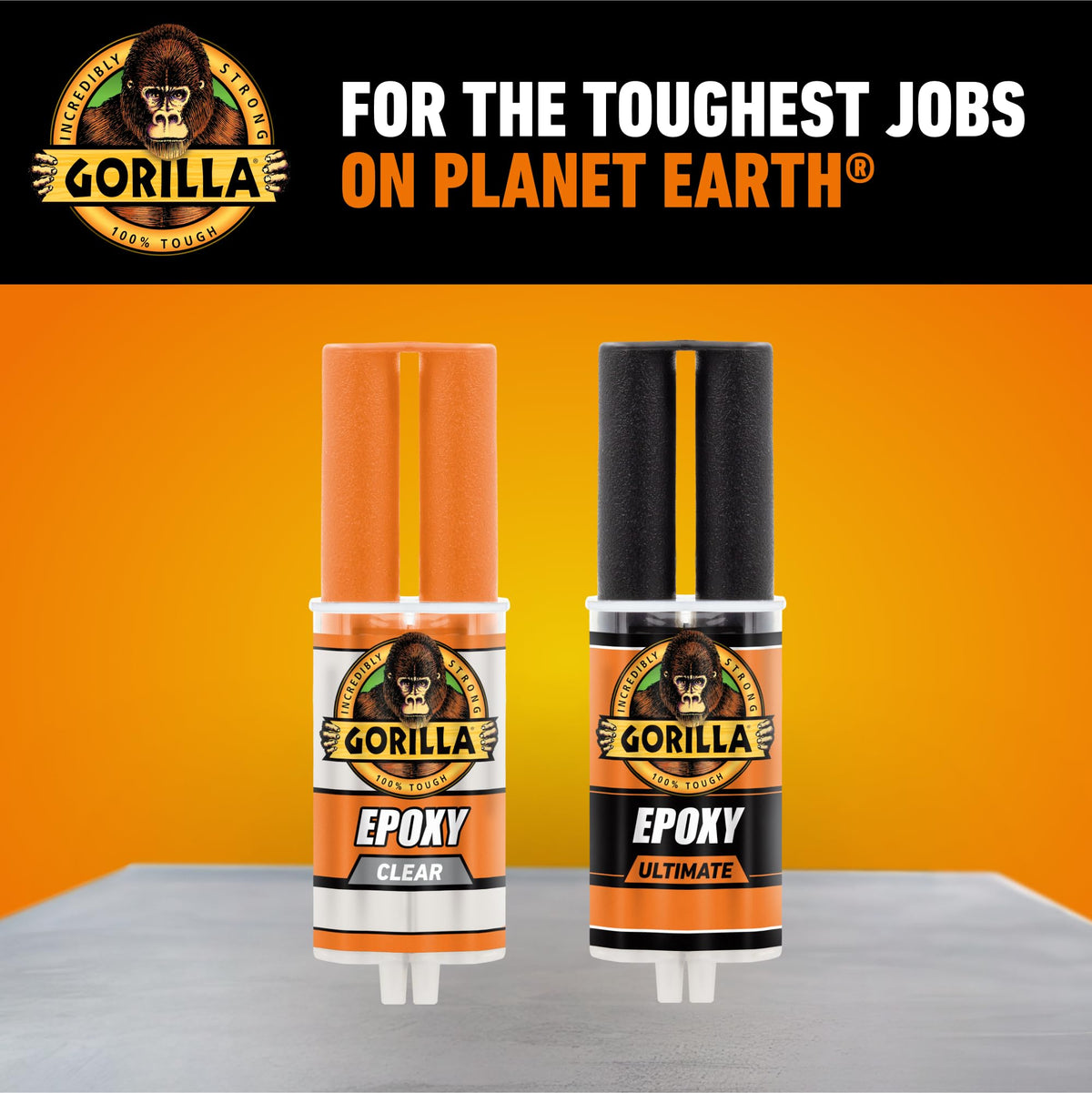Gorilla Clear 2-Part Epoxy Adhesive Syringe, 0.85 oz