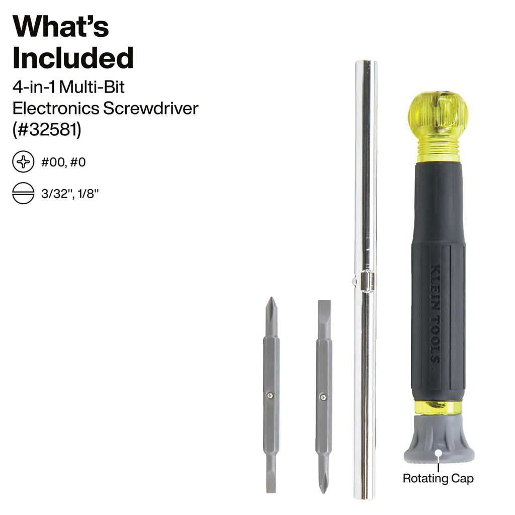 Klein Tools Cushion-Grip Multi-Bit Screwdriver & Nut Driver Set