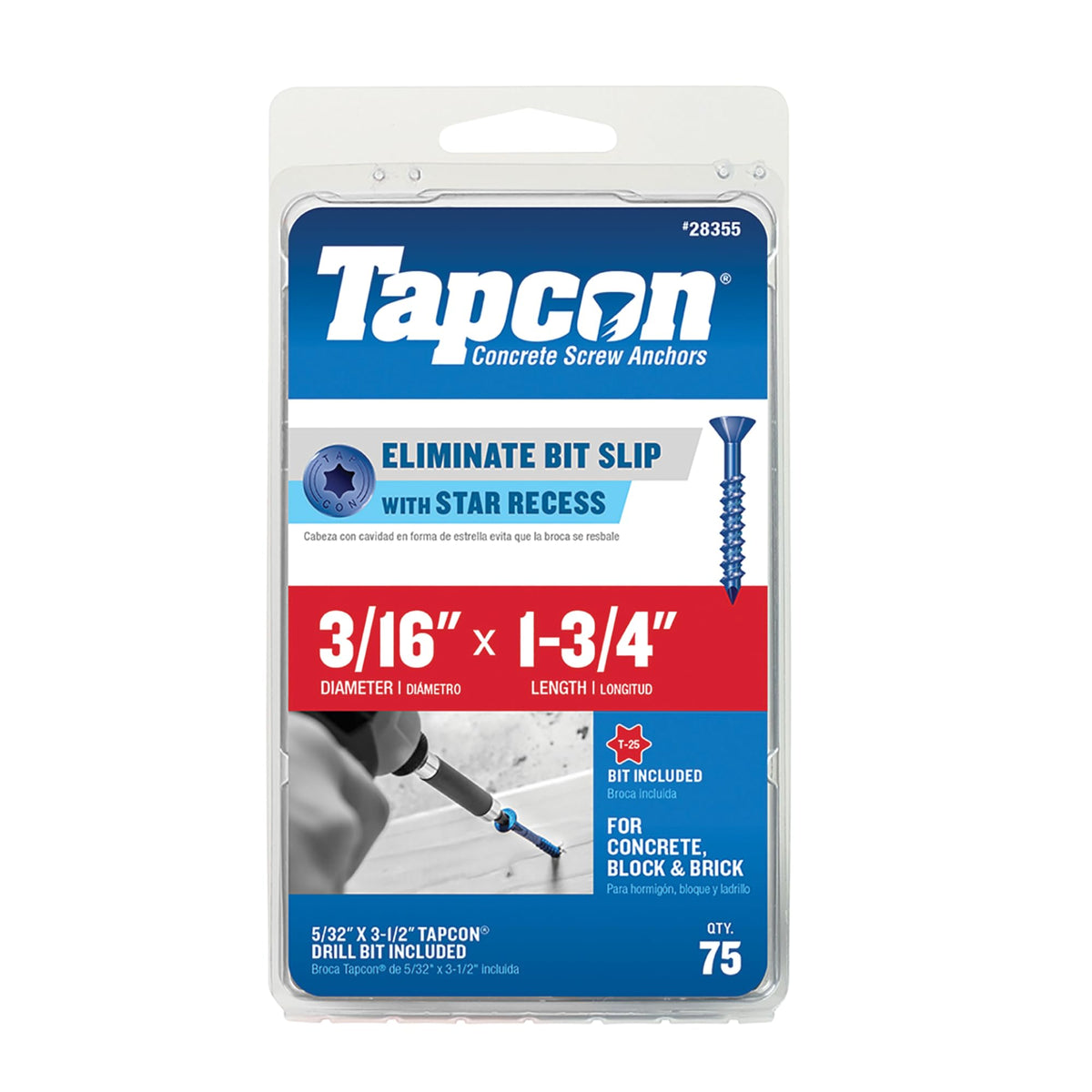 Tapcon Parent Blue Star Head Concrete Anchors