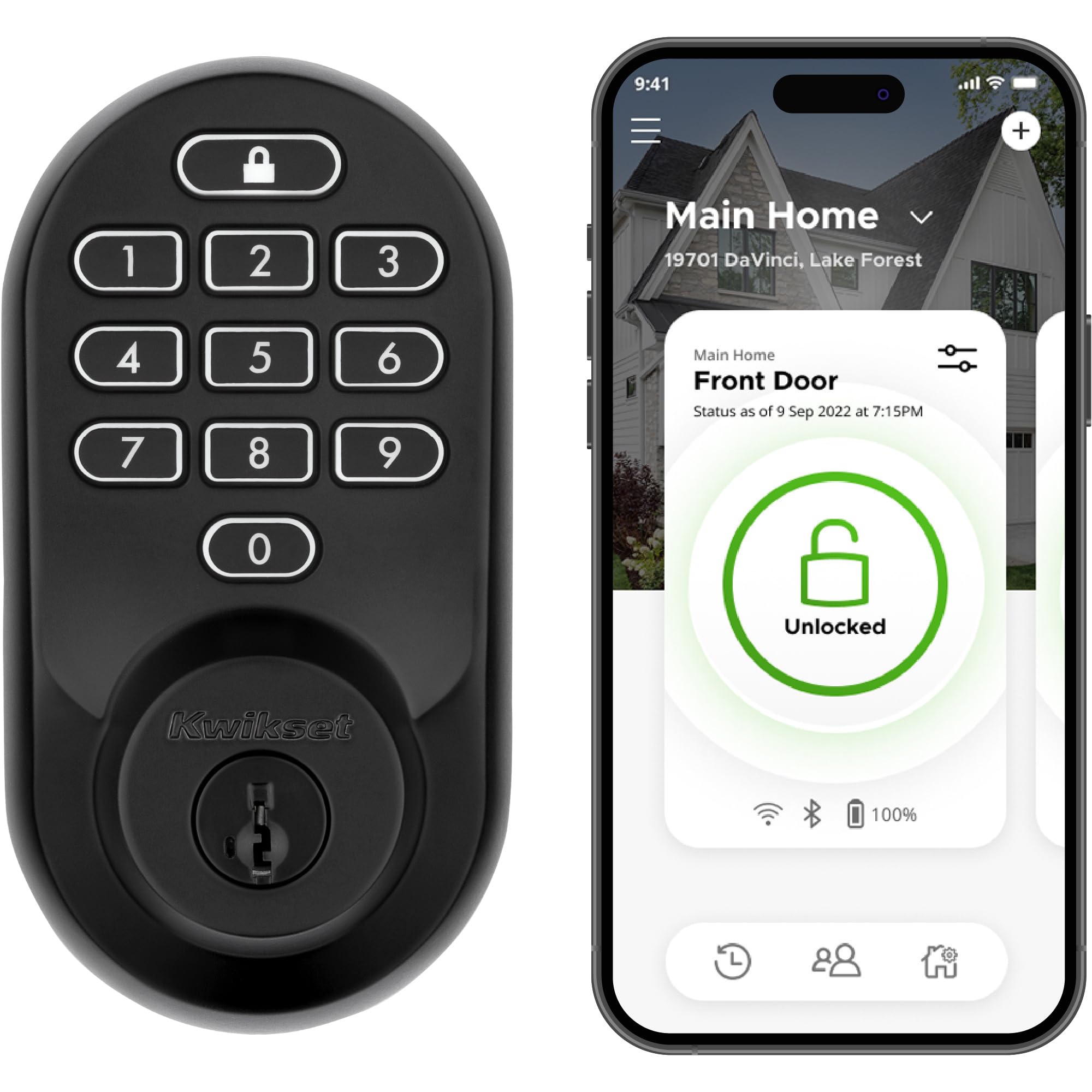 Kwikset Halo Wi-Fi Enabled Smart Lock Deadbolt with Touchscreen and SmartKey Backup