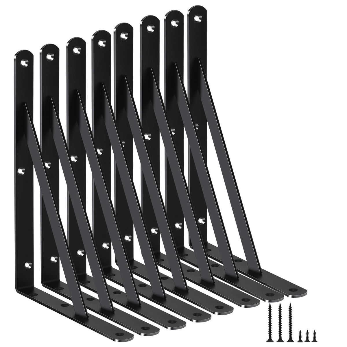Heavy-Duty Shelf Support Angle Brackets with Screws