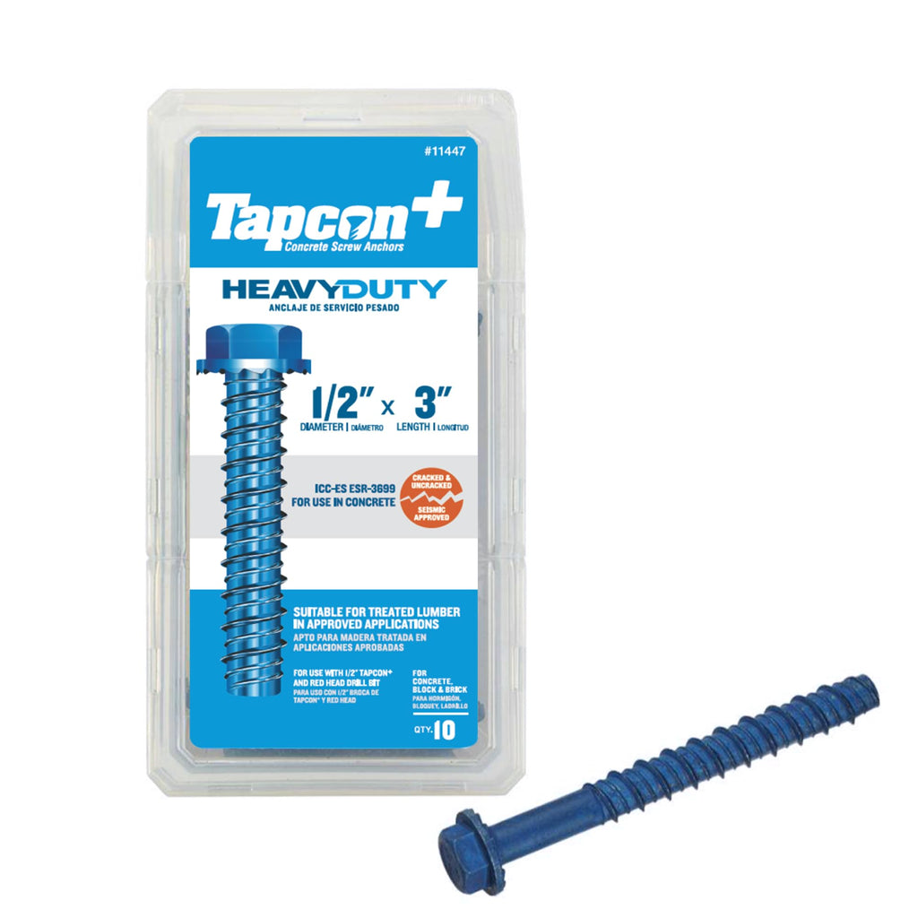 Tapcon Blue Concrete Screw Anchors for Masonry