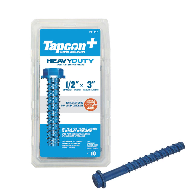Tapcon Blue Concrete Screw Anchors for Masonry
