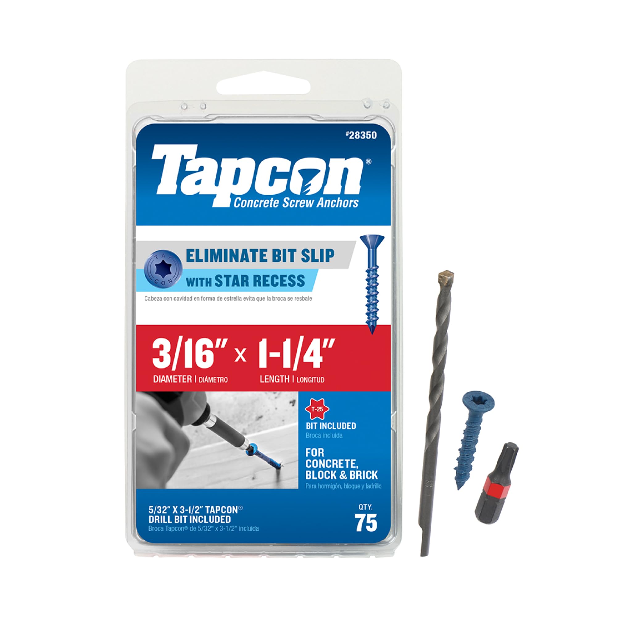 Tapcon Parent Blue Star Head Concrete Anchors