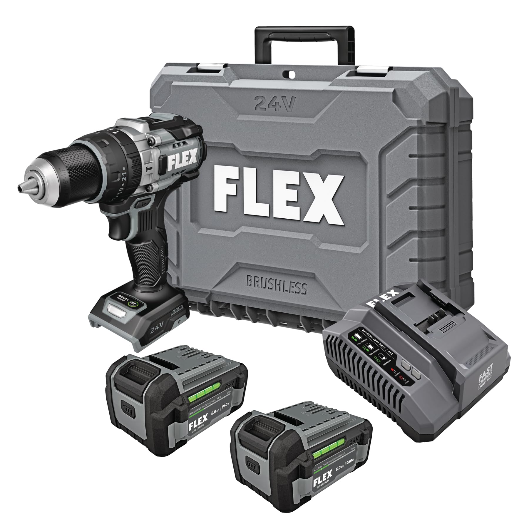 FLEX 24V Brushless 1/2-Inch 2-Speed Hammer Drill Kit
