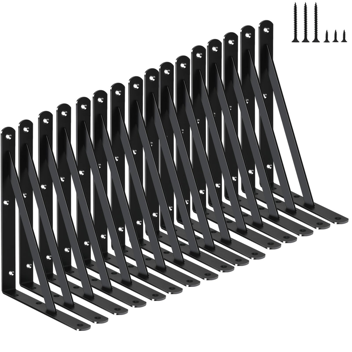 Heavy-Duty Shelf Support Angle Brackets with Screws