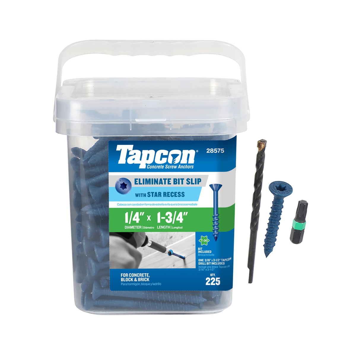 Tapcon Parent Blue Star Head Concrete Anchors
