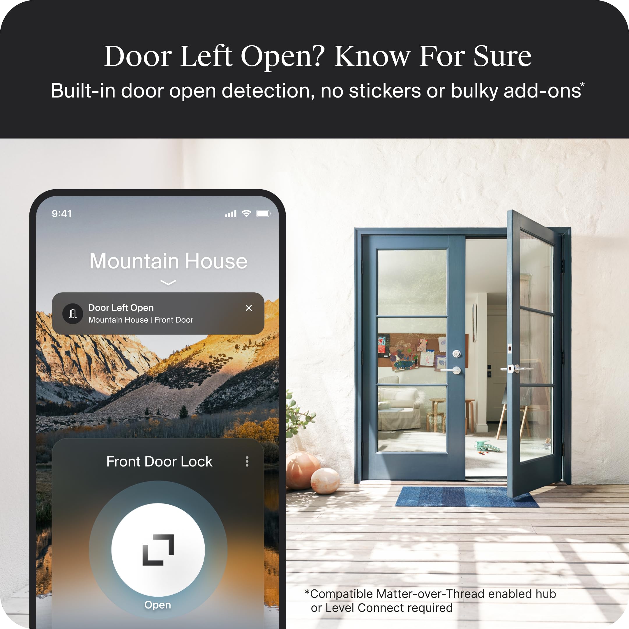 Level Lock Pro Smart Deadbolt with Matter Support
