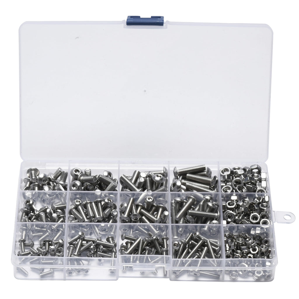 Bolt Dropper Hardware Machine Screws Assortment Kit - Screws Nuts Washers Set Organizers - Nuts and Bolts Assortment Organizer - Metric Bolt and Nut Screw Storage - Heavy Duty Screw Kit with Case
